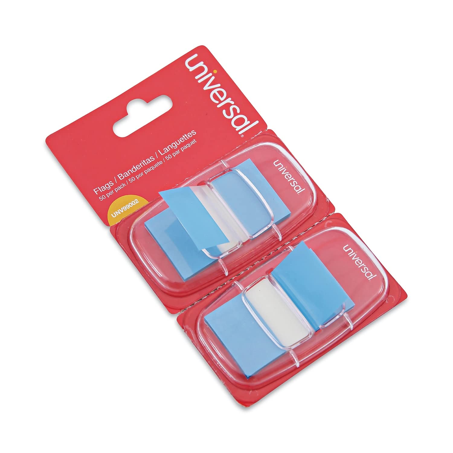 Universal Page Flags - Blue, 50 Flags per Dispenser, 2 Dispensers per Pack - Perfect for Book Marking, Office Organization & Study Notes