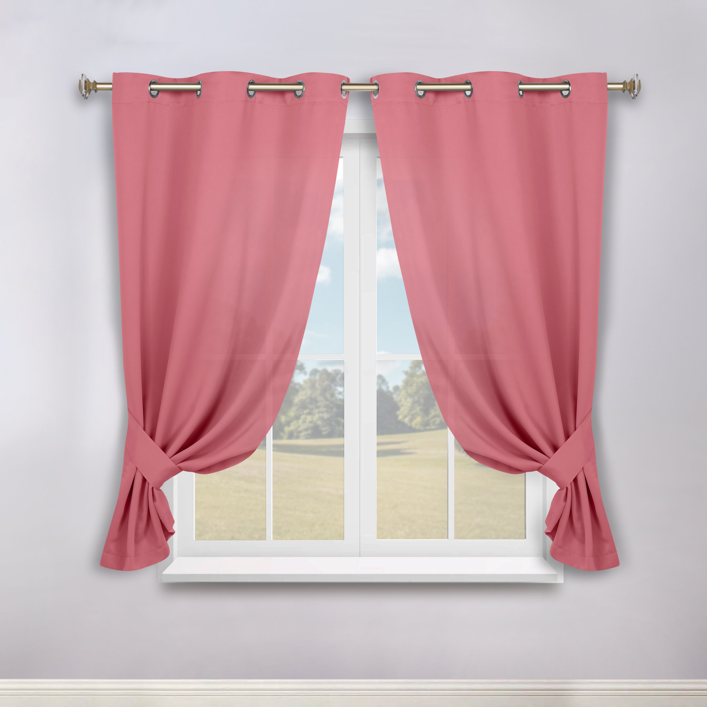 Premium Blackout Curtains Set of 2 - 100% Room Darkening, Machine Washable & Noise Reducing for Bedroom, Nursery & Home Theater
