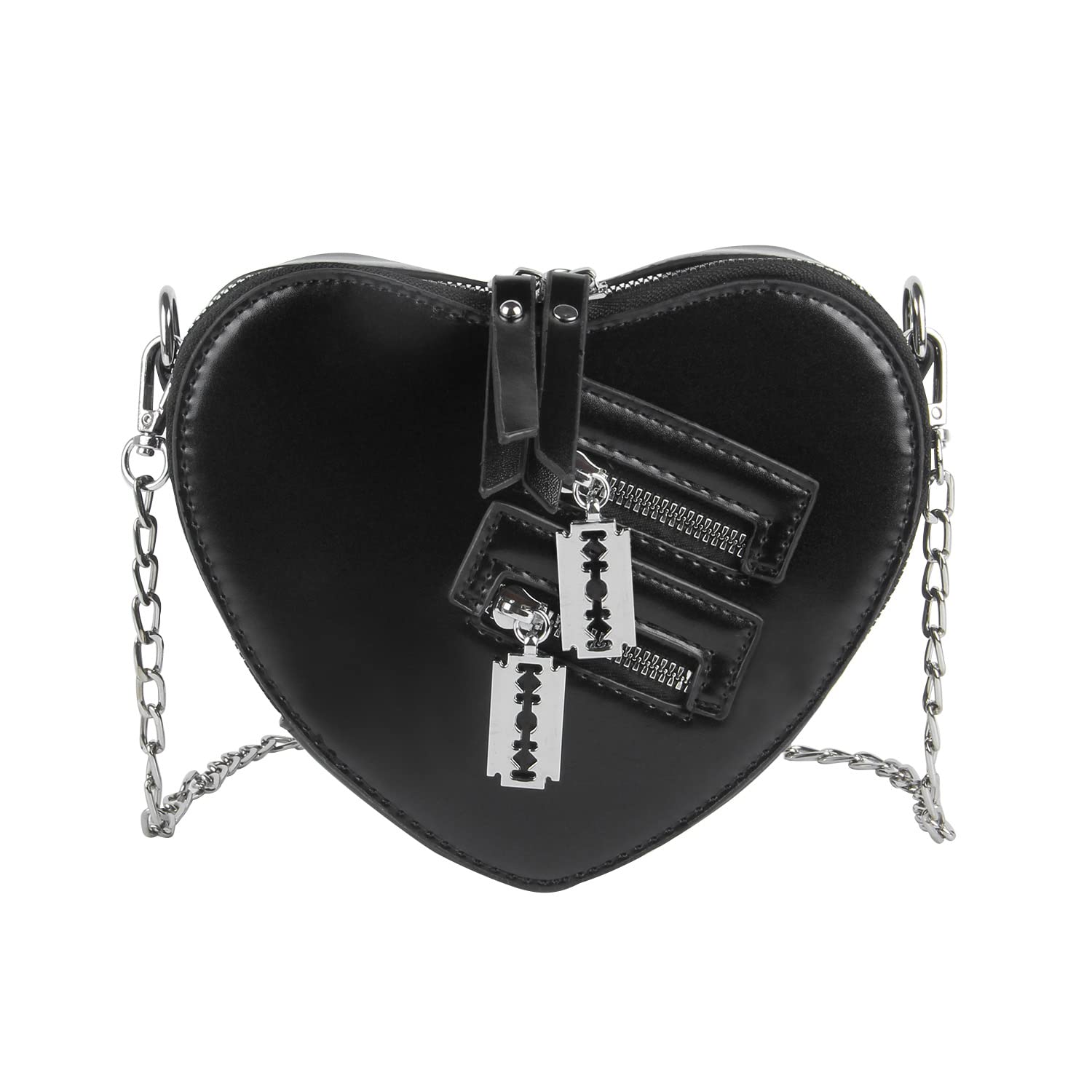 Women's Red Heart Shaped Shoulder Bag - Cute Love Heart Purse with Chain Strap for Girls Evening Party, Date Night & Valentine's Day Gift