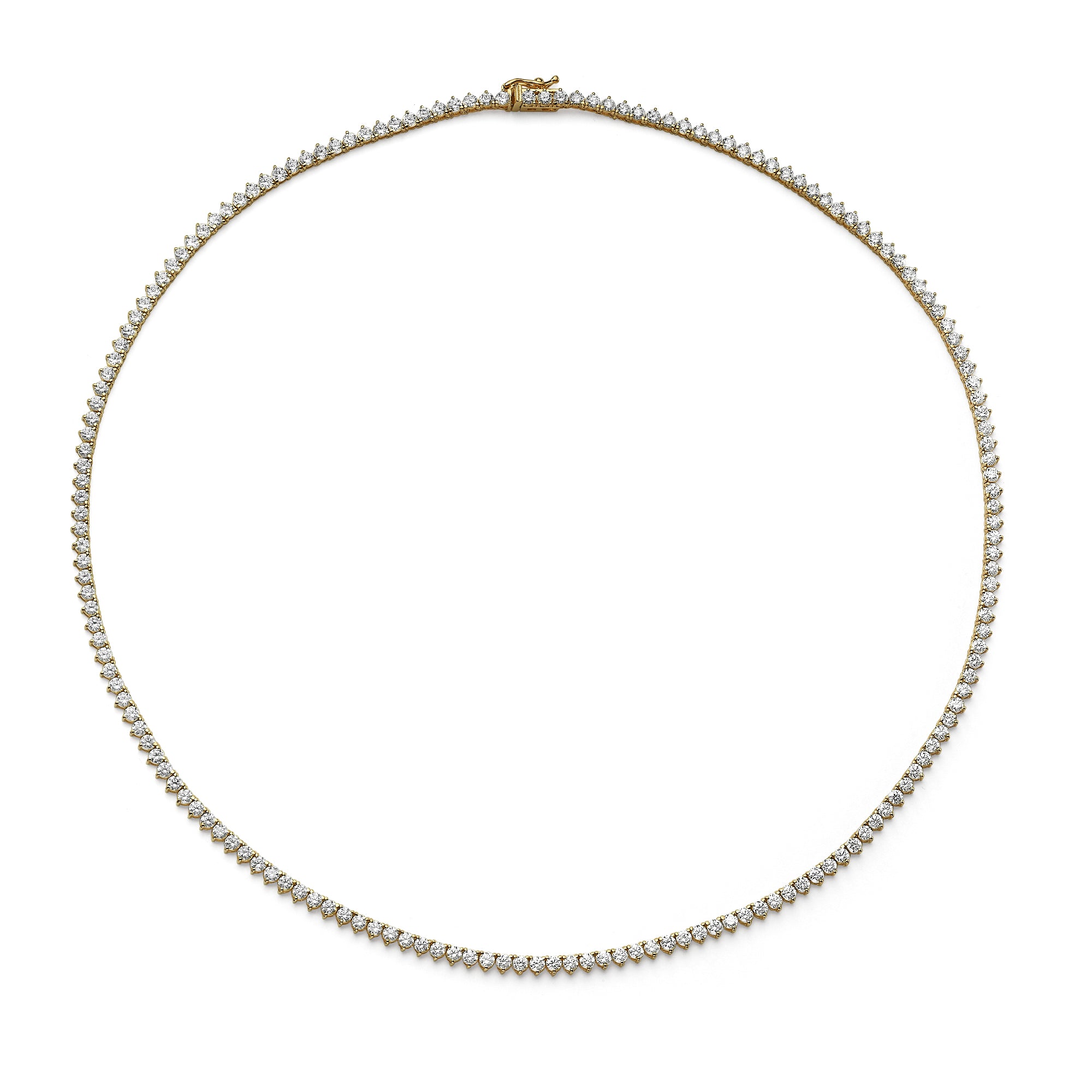 Elegant Tennis Necklace for Women - 14K Gold Plated Diamond-Cut Chain Necklace - Perfect for Weddings, Parties & Special Occasions