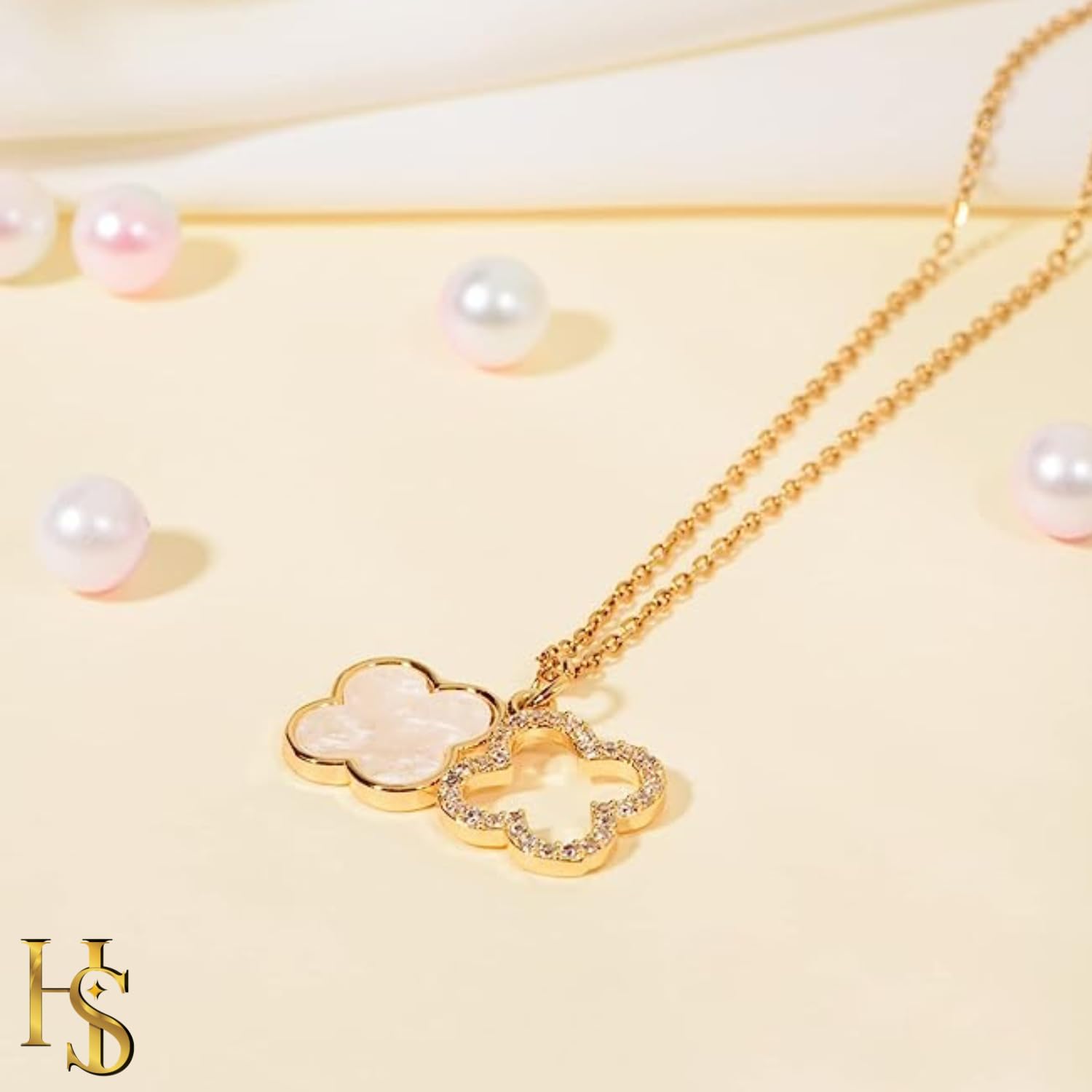 Stylish Four Leaf Clover Necklace for Women - Elegant Clover Pendant Jewelry - Perfect Gift for Her | Birthday, Anniversary & Everyday Wear