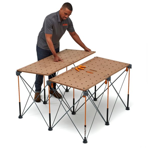 BORA Centipede Table Top Pair with 20mm Dog Holes - Premium Workbench Support for Woodworking & DIY Projects