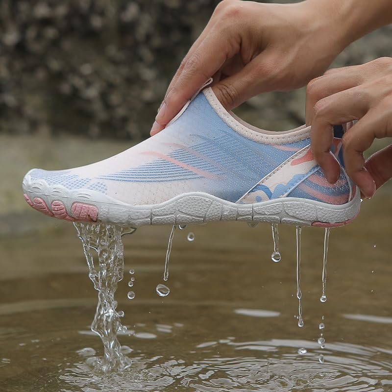 **Women's & Men's Quick-Dry Water Shoes - Barefoot Aqua Socks for Swimming, Beach, Surf, Yoga & Outdoor Activities | Slip-On Soft Comfort for Pool, Walking & Sports**