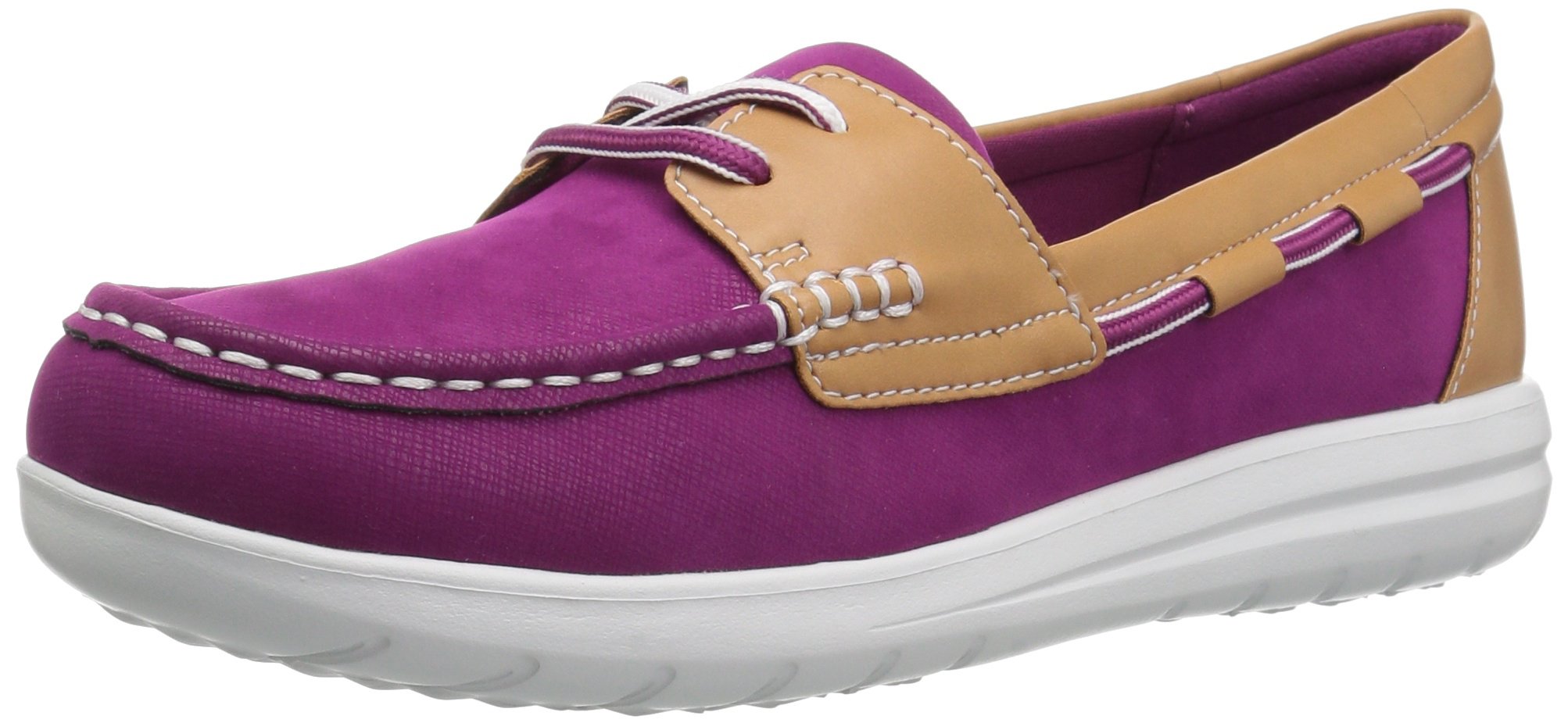 Clarks Women's Jocolin Vista Boat Shoes - Comfortable Slip-On Loafers for Casual Wear, Sailing & Outdoor Activities