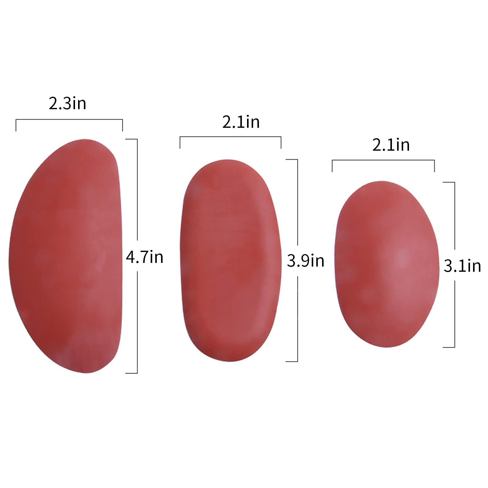 3Pcs Clay Rib Ceramic Sculpting Tools - Professional Rubber Scrapers for Pottery, Modeling & Ceramic Art - Soft Flexible Ribs for Artists & Beginners - Small/Medium/Large Sizes - Perfect for Sculpting, Trimming & Smoothing Clay Creations
