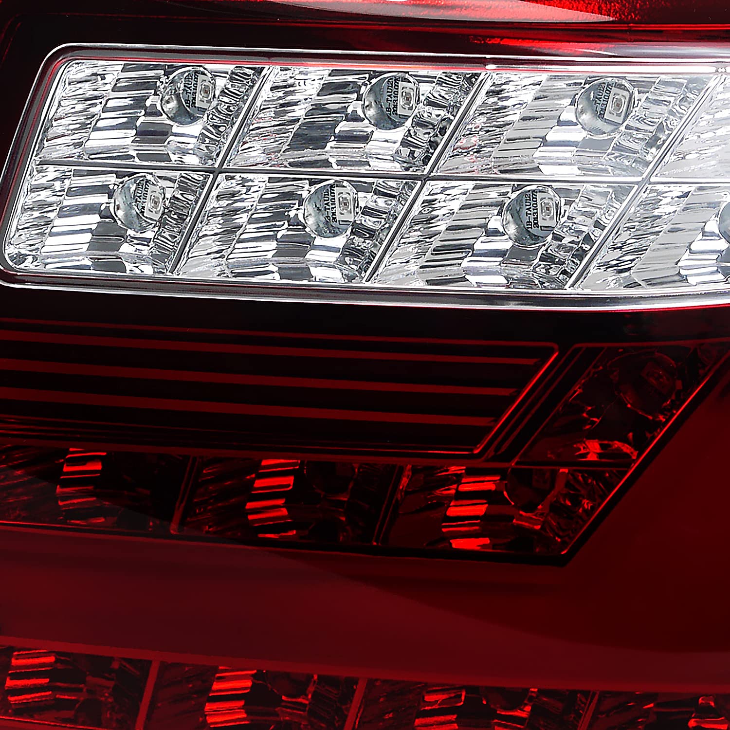 Spec-D Tuning LED Bar Red Tail Lights for 2007-2009 Lexus LS460 - Left & Right Pair Assembly - High Visibility Brake Lights for Night Driving & Enhanced Safety