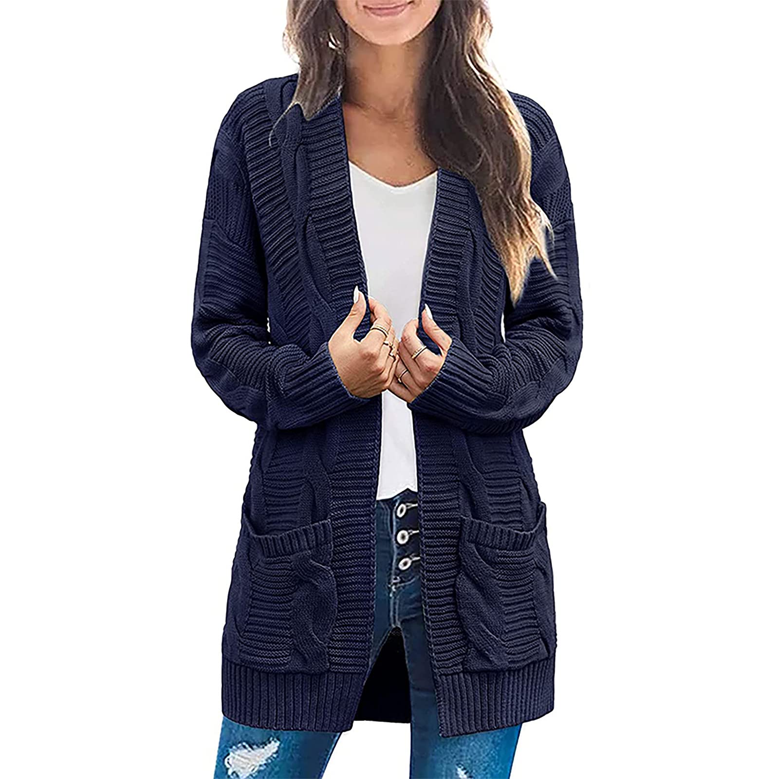 2022 New Women's Casual Waffle Knit Sweater - Warm Loose Long Sleeve Hooded Pullover for Winter Streetwear | Cozy Fall & Winter Fashion, Perfect for Daily Wear, Outdoor Activities and Layering