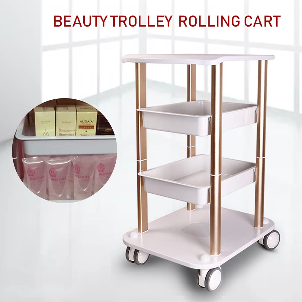 Professional Mobile Beauty Equipment Cart with Wheels - Multi-Functional Salon & Spa Trolley Stand - Style 6 | Perfect for Salon Organization, Spa Treatments & Mobile Beauty Services