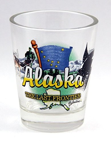 Alaska Last Frontier State Elements Shot Glass - Unique Souvenir for Collectors & Travel Enthusiasts - Perfect for Parties, Gifts & Home Bar Decor