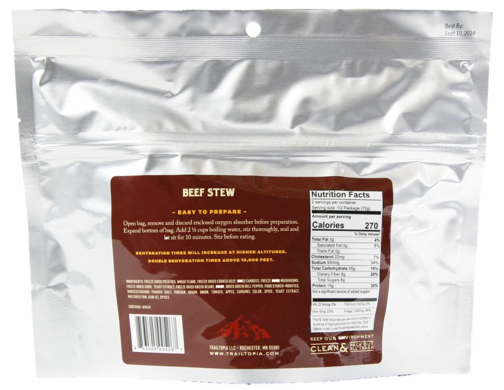 Premium Beef Stew - Ready to Eat Meal (2 Servings) | Tender Beef & Vegetables in Rich Gravy | Perfect for Quick Dinners, Camping & Emergency Food Supply