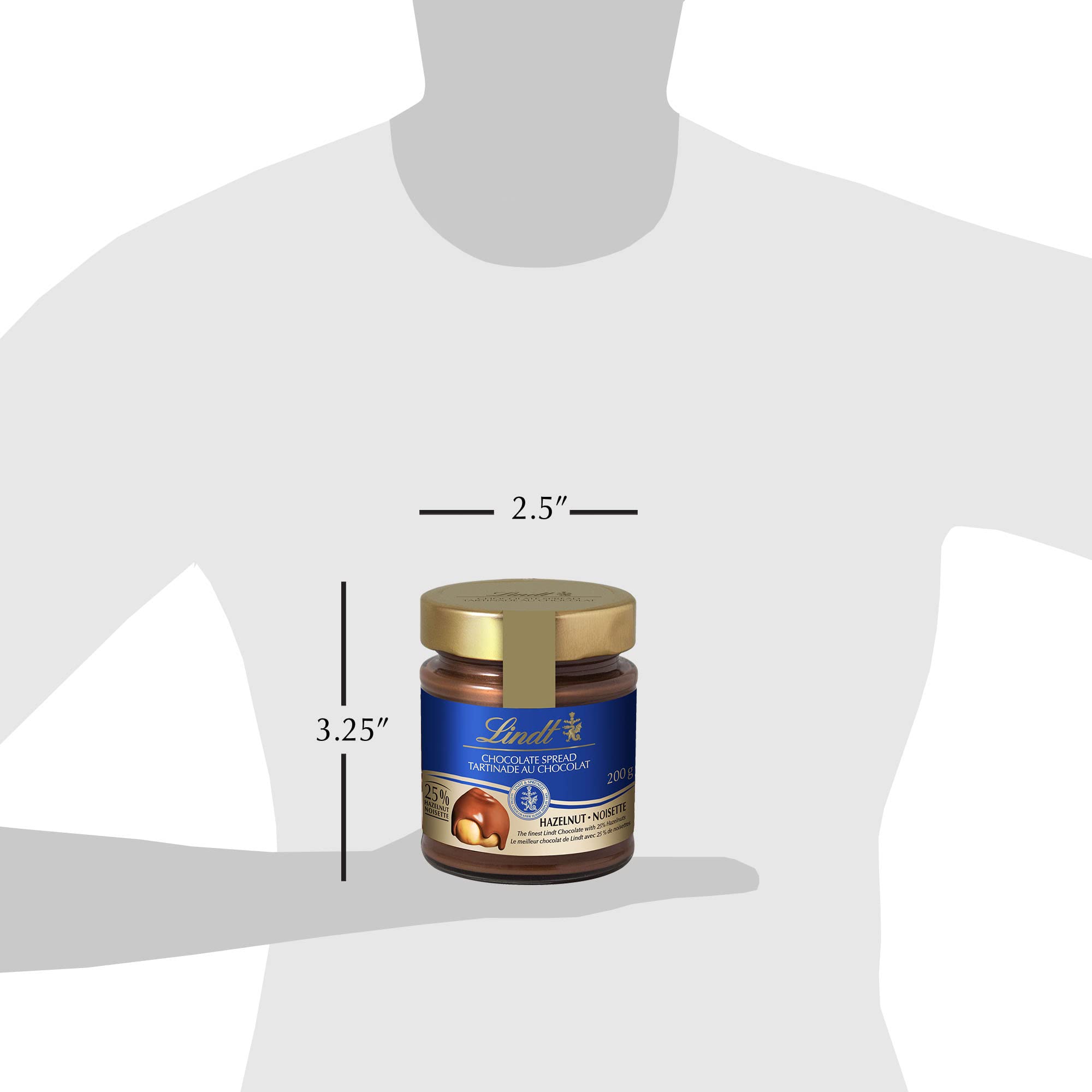 Lindt Hazelnut Milk Chocolate Spread - 7.1 oz (200g) - Rich & Creamy Nutella Alternative - Imported from Canada - Perfect for Toast, Pancakes & Dessert Toppings