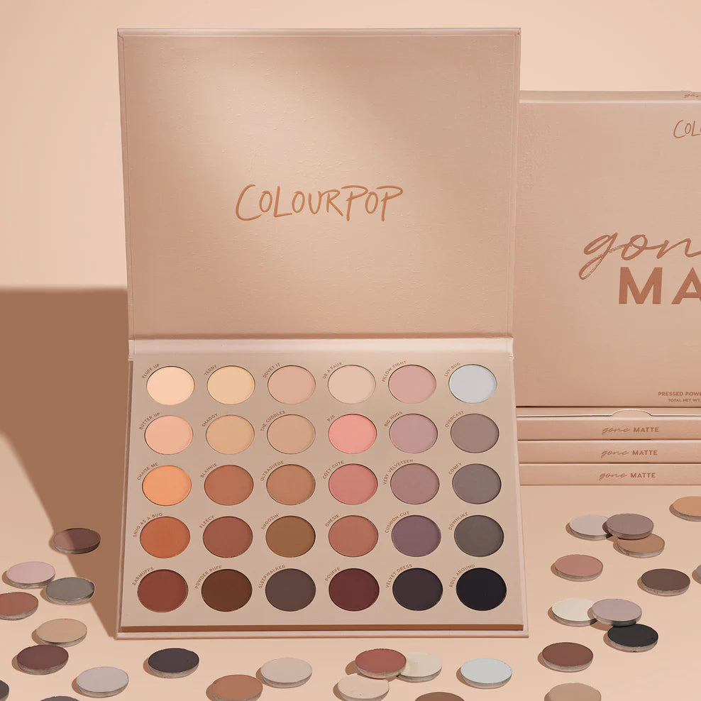 ColourPop Gone Matte™ Eyeshadow Palette - 12 Highly Pigmented Matte Shades for Everyday & Party Makeup | Vegan & Cruelty-Free