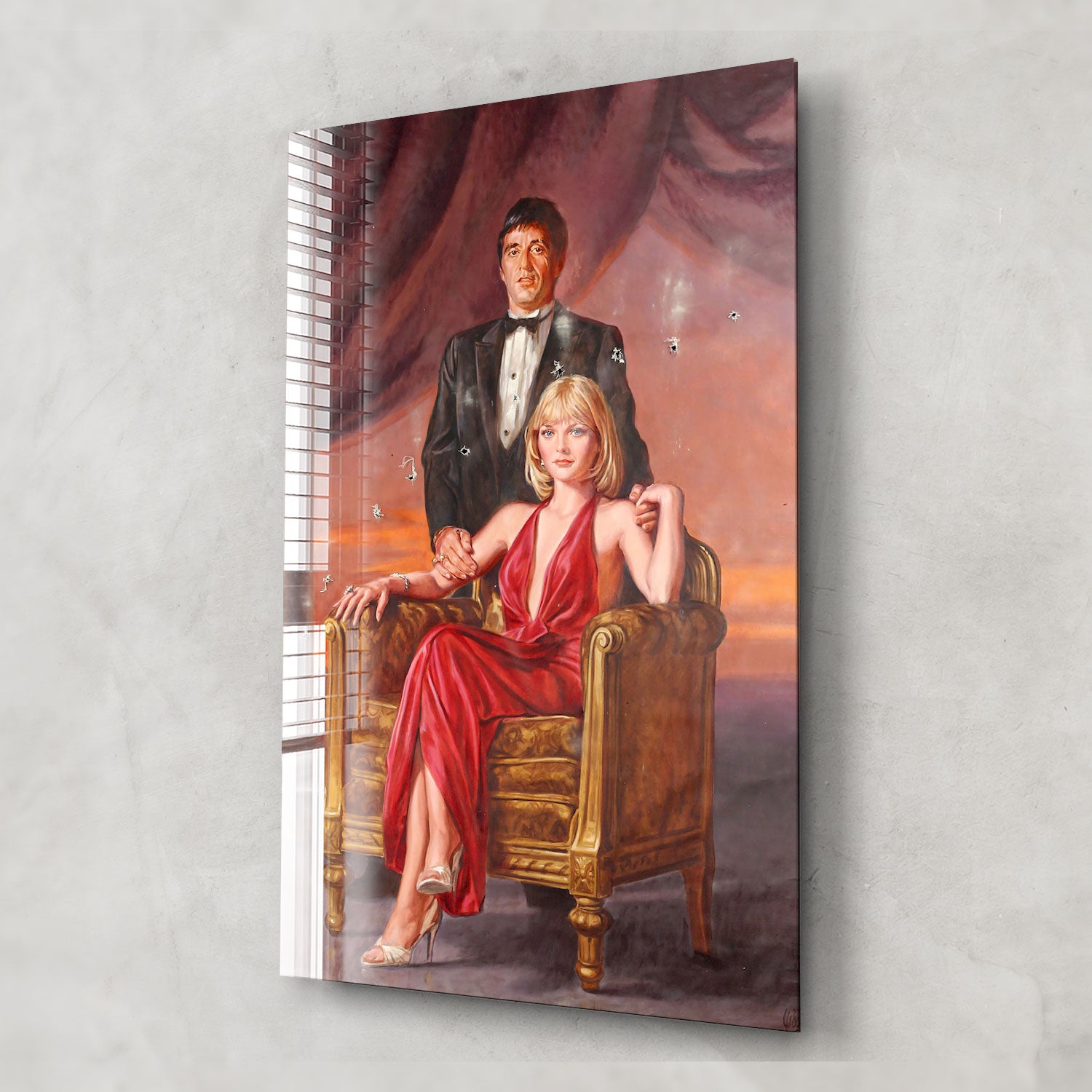 Scarface Tony Montana & Elvira Hancock Movie Poster - Wall Art Decor for Home, Office, or Movie Theater - Perfect Gift for Scarface Fans