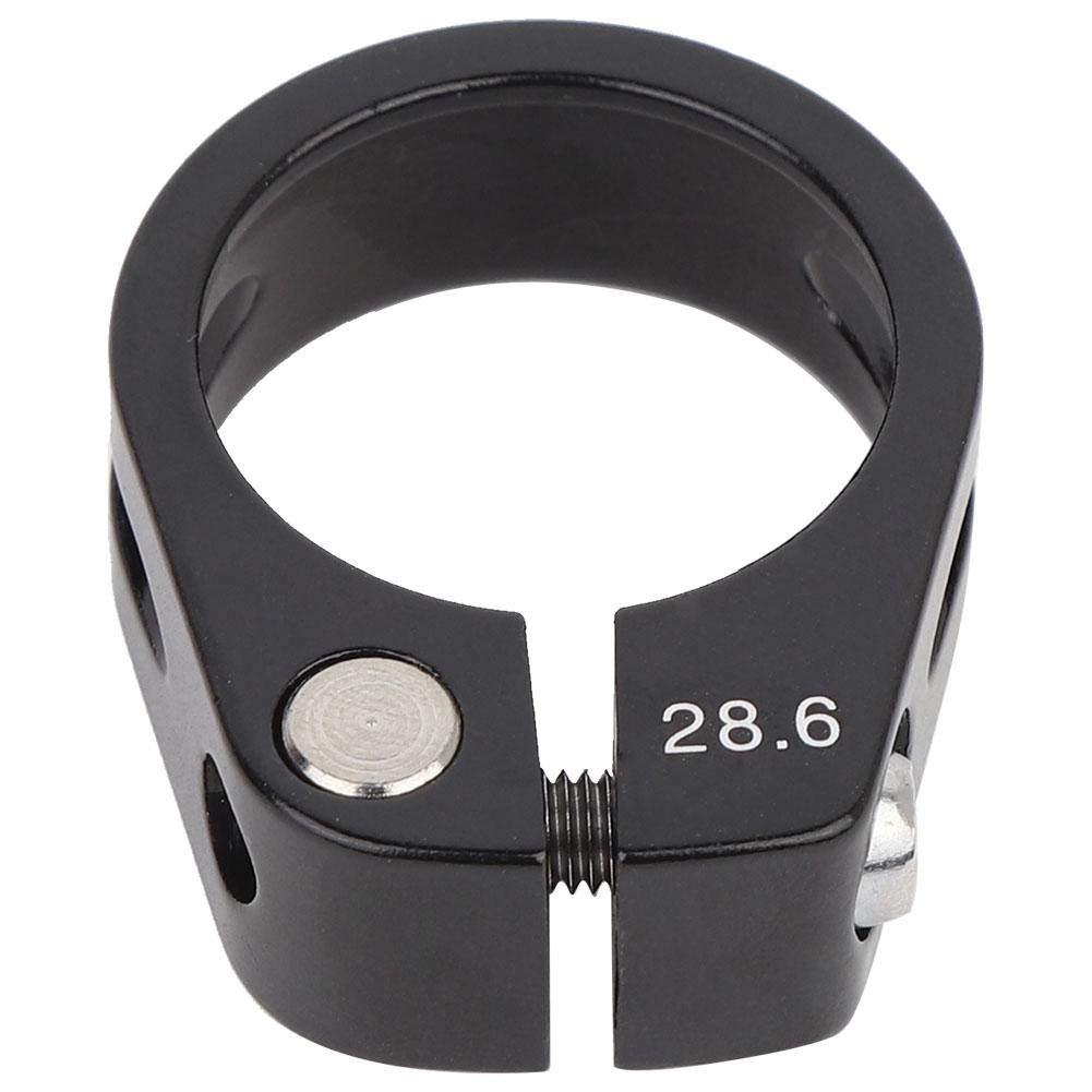 28.6mm Aluminum Alloy Bike Pipe Clamp - Black Bicycle Cable Clamp Bolt Type Exhaust Down Pipe V Band Clamp - Durable Bicycle Repair Hardware Tools & Supplies - Perfect for MTB, Road Bike & Motorcycle Maintenance