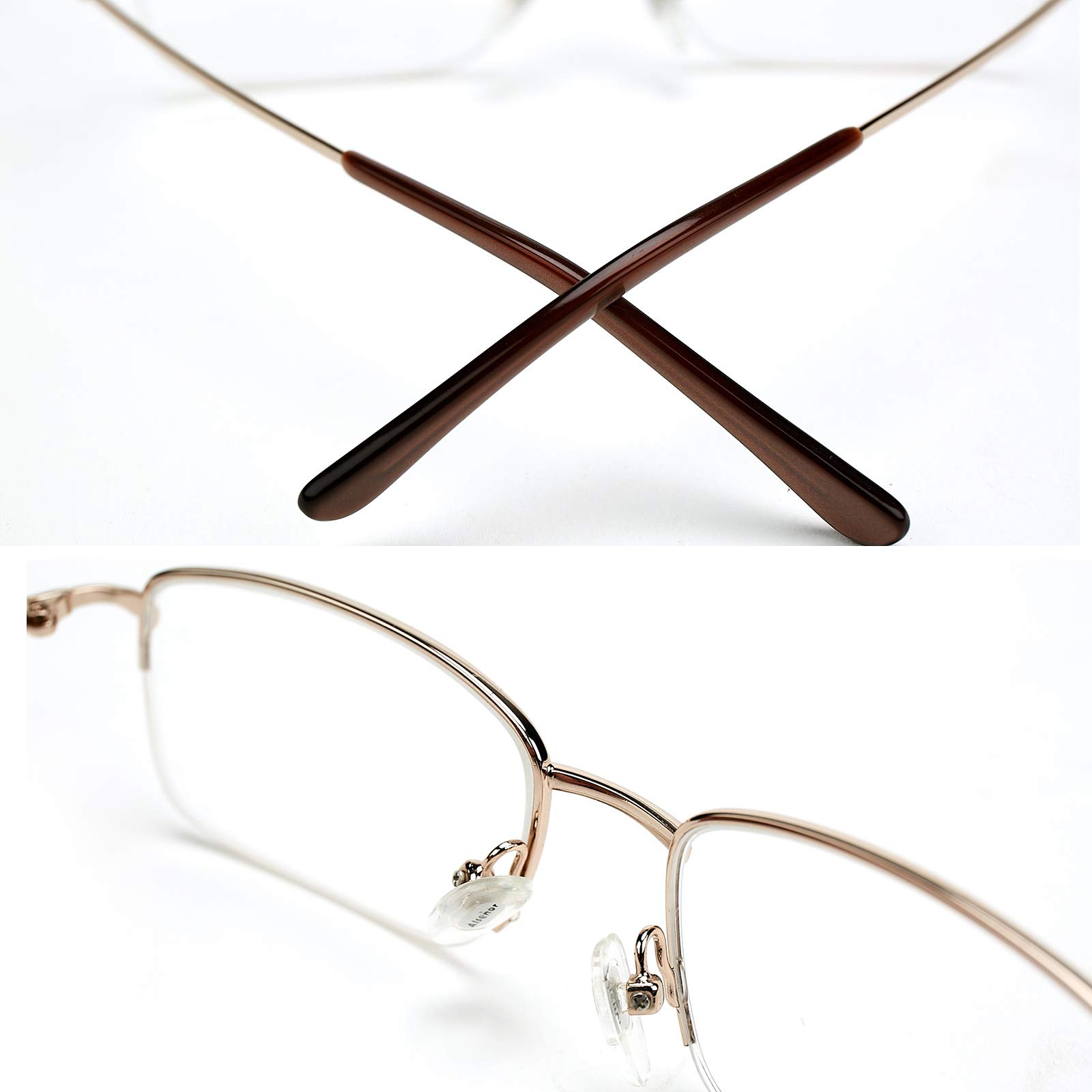 Progressive Multifocal Computer Reading Glasses for Men - Blue Light Blocking Presbyopic Eyewear with Memory Metal Frame | Perfect for Office Work, Gaming & Screen Time