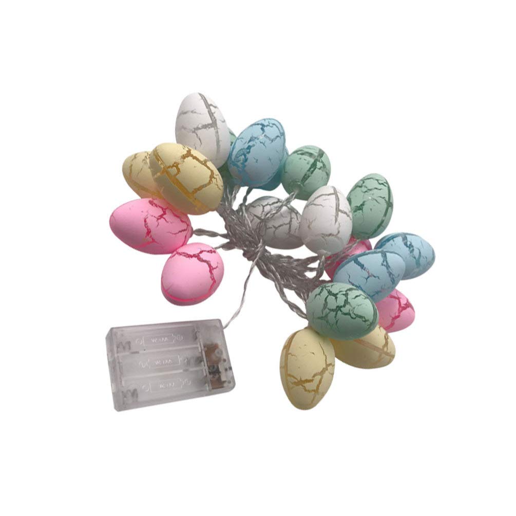 VALICLUD 1.8M 10LED Easter Egg String Lights - Battery Operated Fairy Lights for Easter Party Decor, Spring Festival, Home & Garden Night Light - Perfect for Indoor/Outdoor Decorations, Weddings, Christmas & Birthday Parties