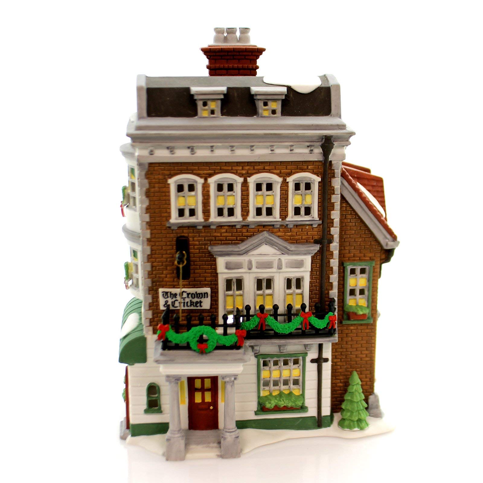 Department 56 House Crown & Cricket INN 1st Edition Dickens Village Collectible Christmas Decoration 57509 | Holiday Home Décor, Village Display & Gift Idea