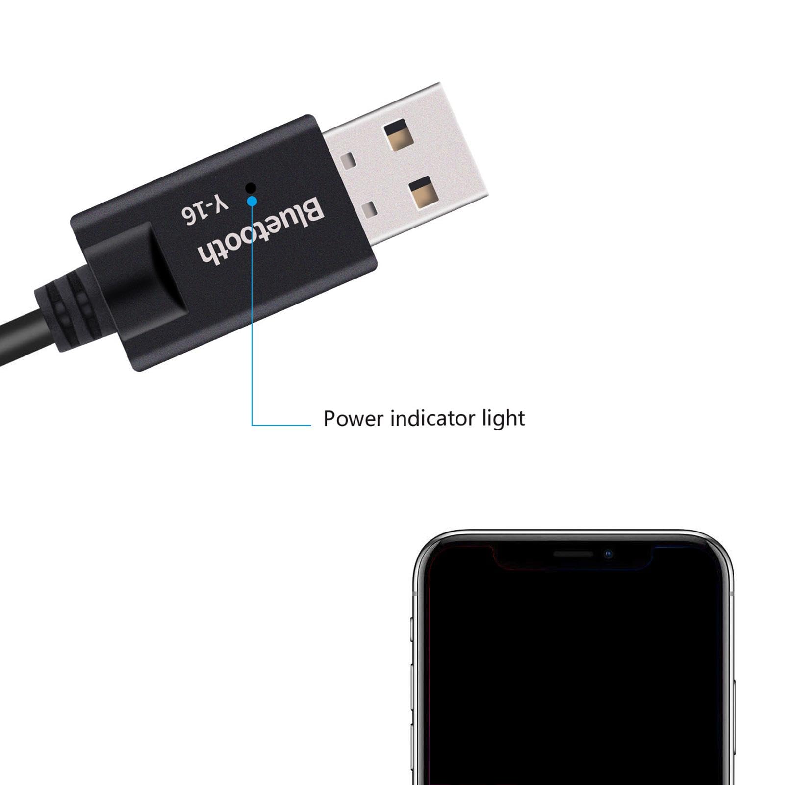 USB C to 3.5mm Audio Adapter with Bluetooth 4.2 Receiver - Hi-Fi Stereo Aux Cable for Car, Music Streaming & Phone Calls | Compatible with iPhone, Android, Laptop, PC & Headphones (Home, Office, Car Use)