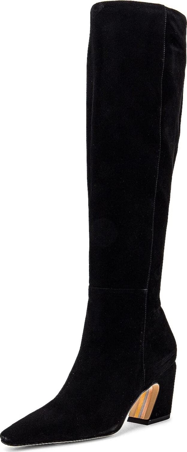 Sam Edelman Women's Sulema Suede Pointed Toe Knee-High Boots - Stylish & Comfortable Winter Fashion Boots for Women | Perfect for Office, Party & Casual Outfits
