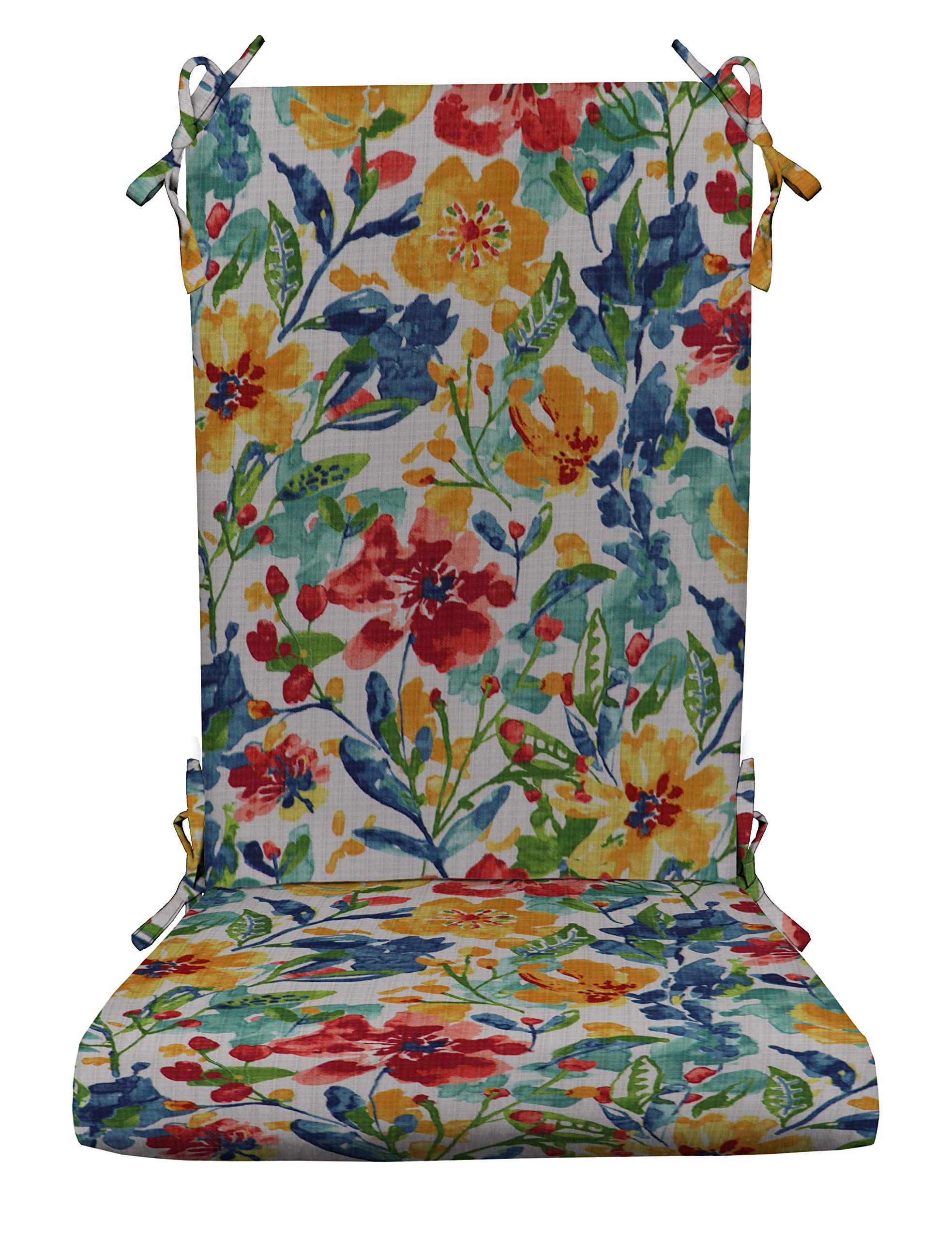 RSH Décor Indoor Outdoor Foam Rocker Rocking Chair Cushion Pad - Comfortable Seat Cushion for Patio, Porch & Garden - Choose Size & Color (Standard, Oakmont, Hightown, Festival) - Perfect for Relaxing, Reading & Lounging