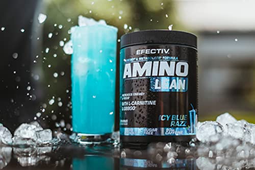 Efectiv Nutrition Amino Lean 240g Blue Razz Slush - Premium Amino Acid Supplement for Muscle Recovery & Energy Boost - Perfect for Pre-Workout & Post-Workout Nutrition