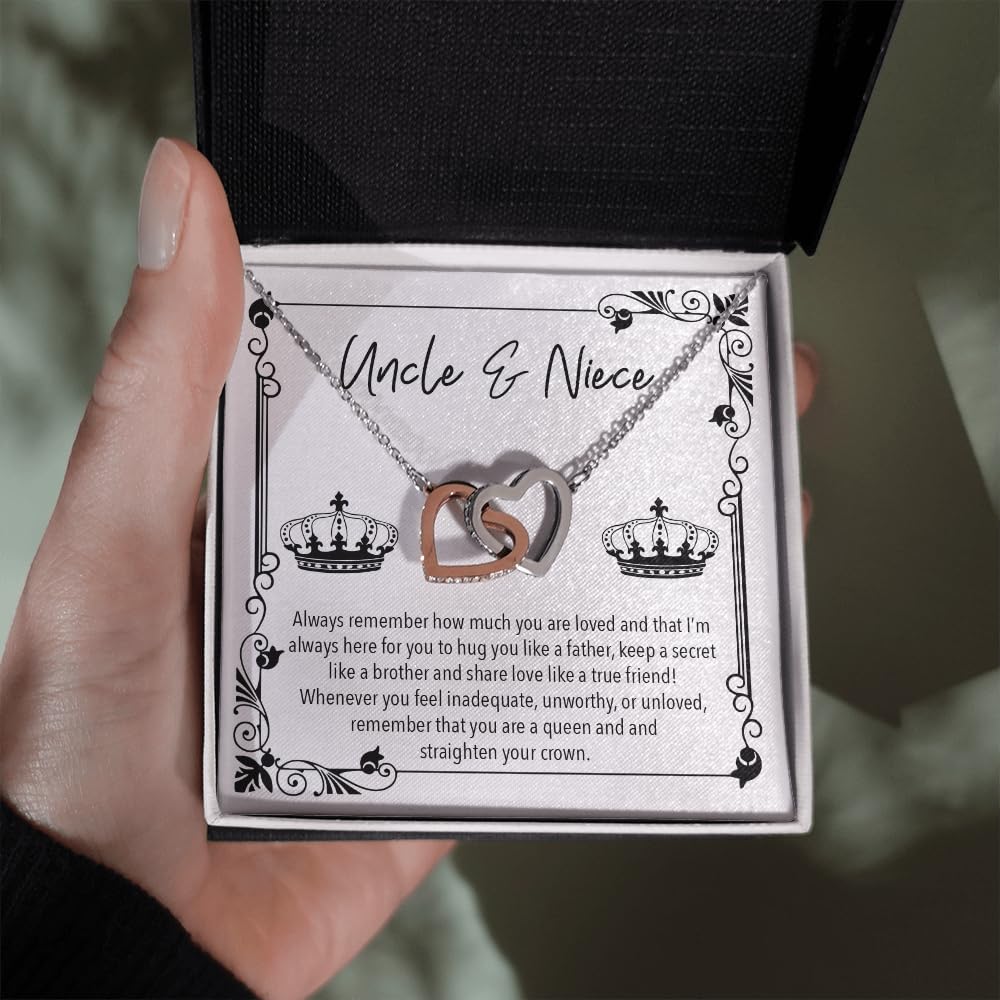 Best Niece Gift Ideas - Elegant Women's Pendant Necklaces with Heartfelt Message Cards, Two-Tone Gift Box for Birthdays, Graduation & Special Occasions