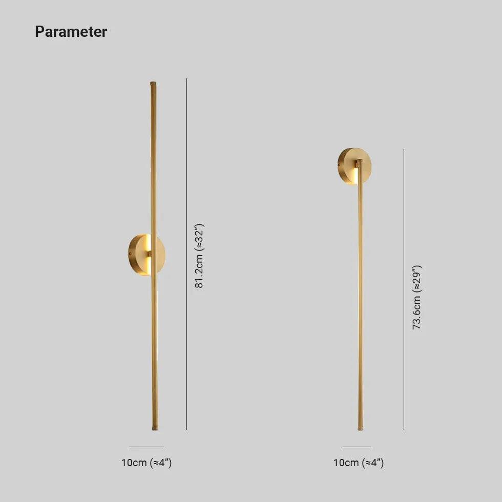 Nordic Style Gold LED Wall Light - Modern Minimalist Lighting for Living Room, Bedroom, and Hallway Decor