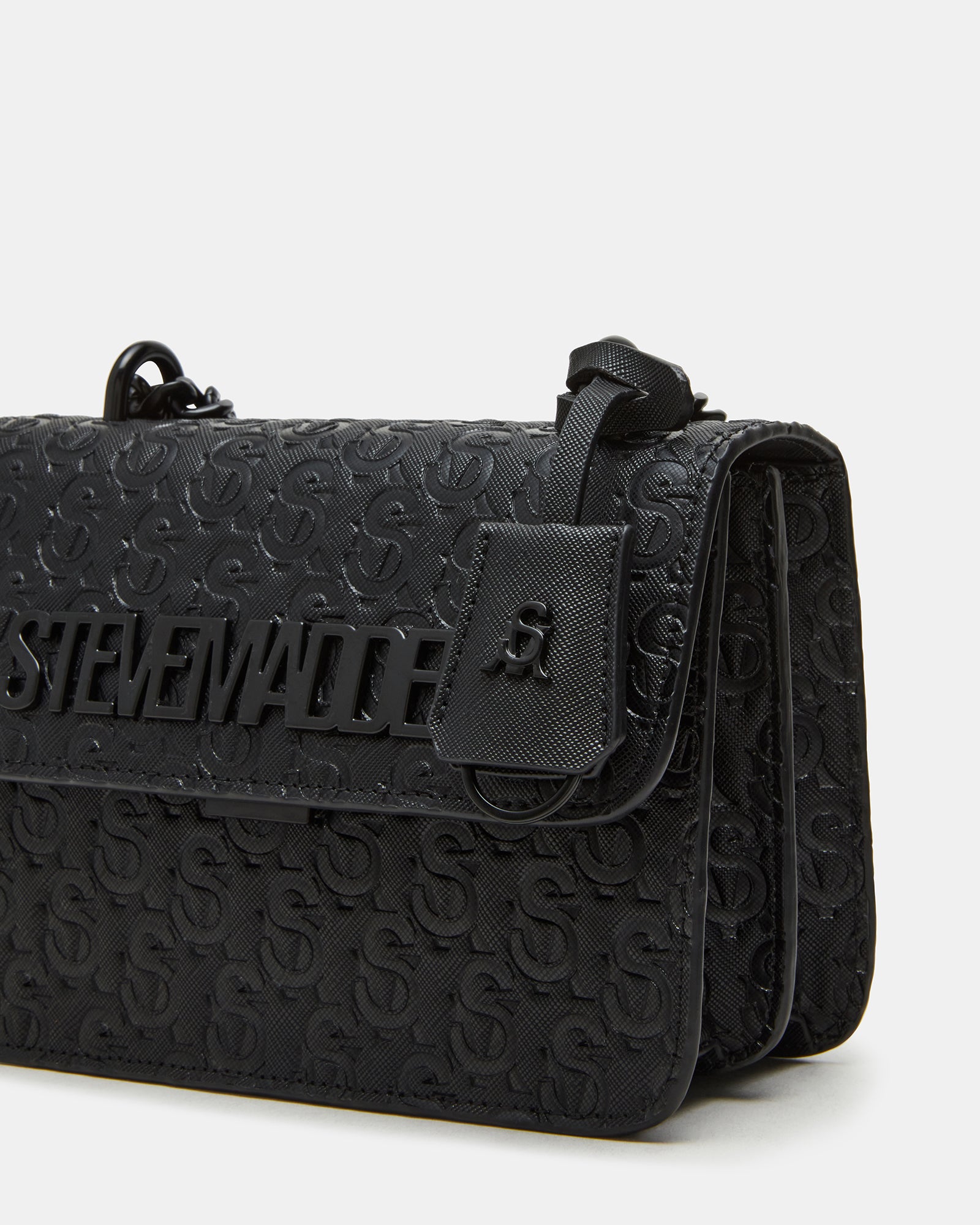Premium COAL BAG EMBOSSED Leather - Stylish Black Travel Duffel Bag for Gym, Work & Weekend Getaways