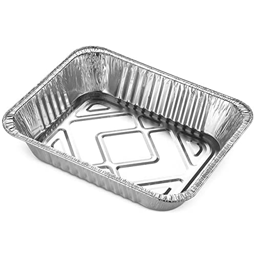 Disposable Half Size Aluminum Chafing Pans 9x13 Inch Without Lid - 500 Pack for Baking Cakes, Bread & Food Service - Perfect for Catering, Buffets & Party Food Display
