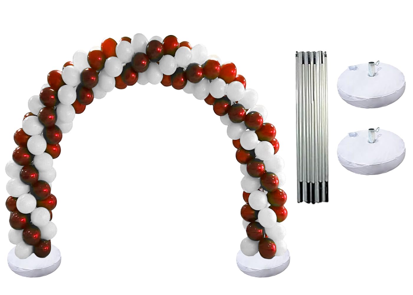 Valentine's Day Balloon Arch Kit - DIY Professional Balloon Garland Decor with Red & White Balloons (1 Pack) - Perfect for Wedding, Anniversary, Party Decorations & Romantic Proposals