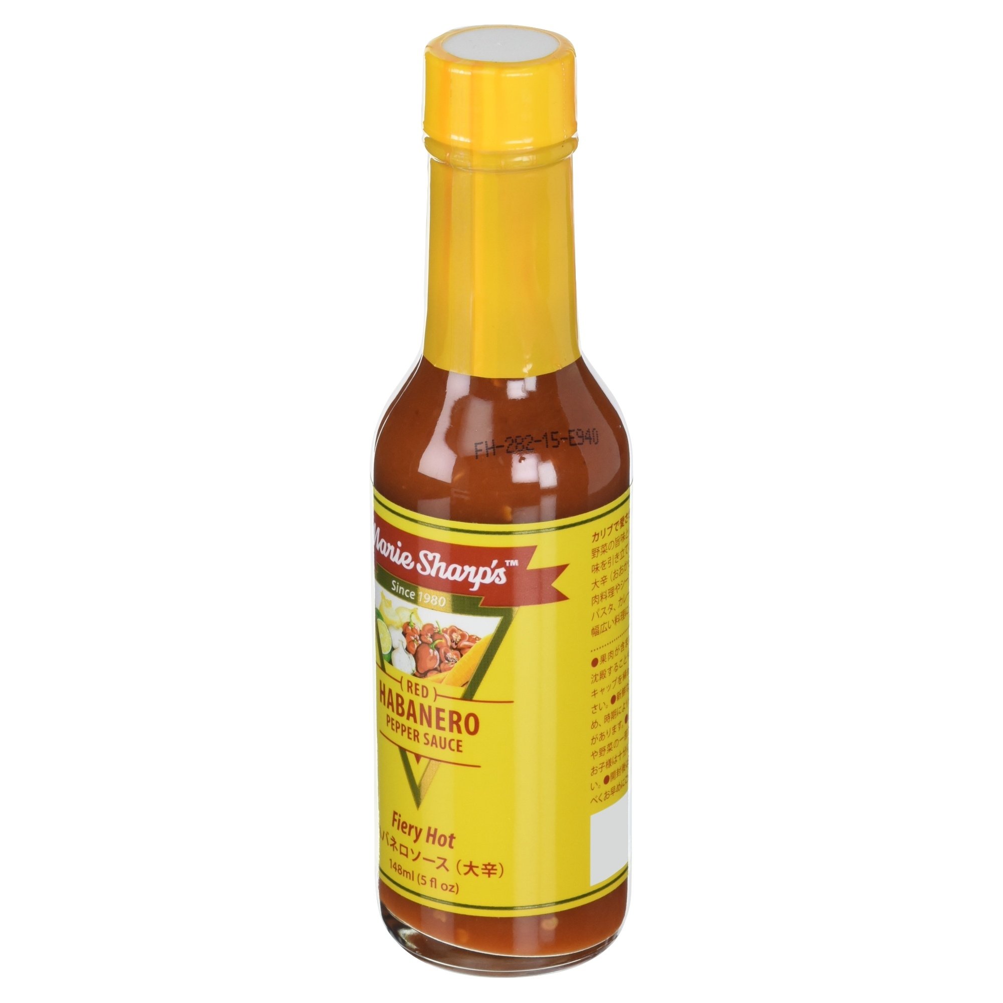 Marie Sharp's Fiery Hot Habanero Pepper Sauce - 5oz (148ml) | All-Natural Belizean Hot Sauce | Perfect for Tacos, Wings & Grilling | Spicy Condiment for Cooking & BBQ