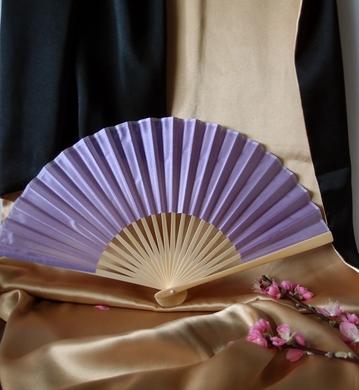 50 Pack 9 Inch Lavender Silk Hand Fans - Elegant Wedding Favors, Bridal Shower Gifts & Summer Cooling Accessories for Outdoor Ceremonies, Parties and Events