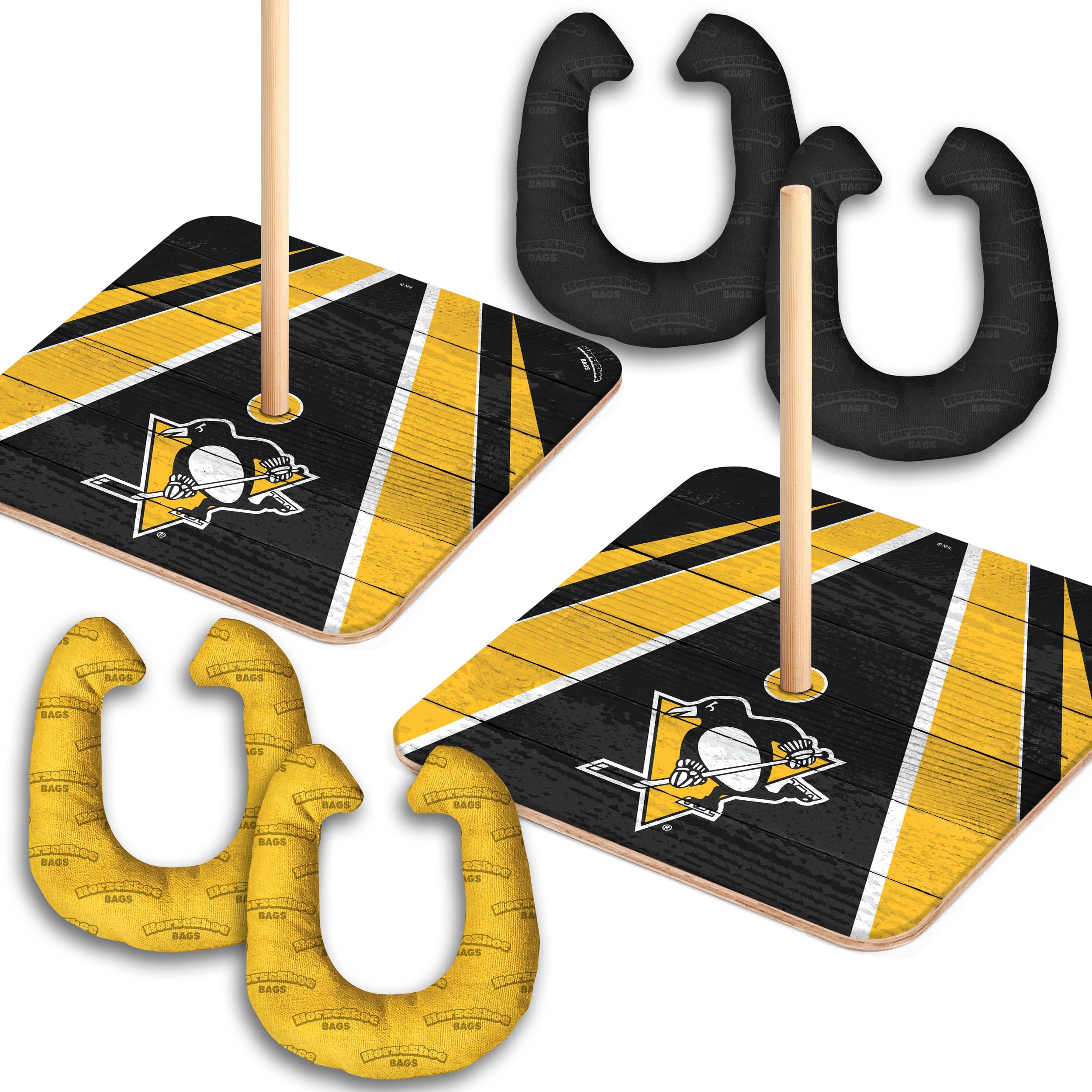 YouTheFan NHL Pittsburgh Penguins Horseshoe Bags - Durable Team Logo Tote for Hockey Fans - Perfect for Game Day, Tailgating & Sports Events