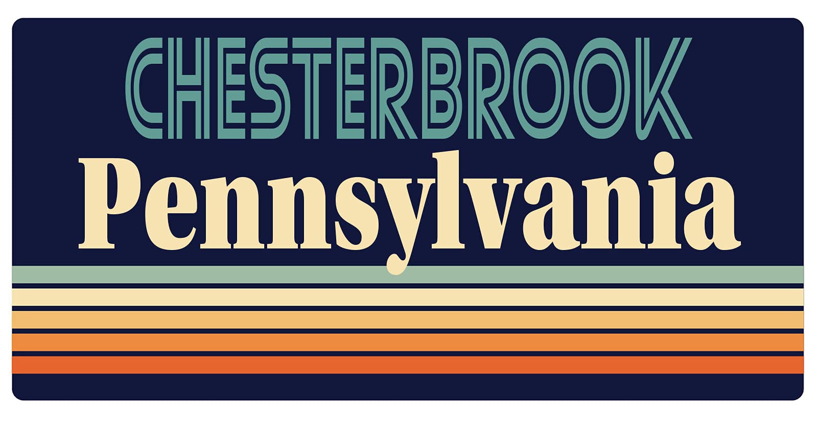 Vintage Chesterbrook Pennsylvania Fridge Magnet 5 x 2.5 Inch - Retro Souvenir for Refrigerator, Office & Home Decor - Perfect Gift for Collectors & Travel Lovers