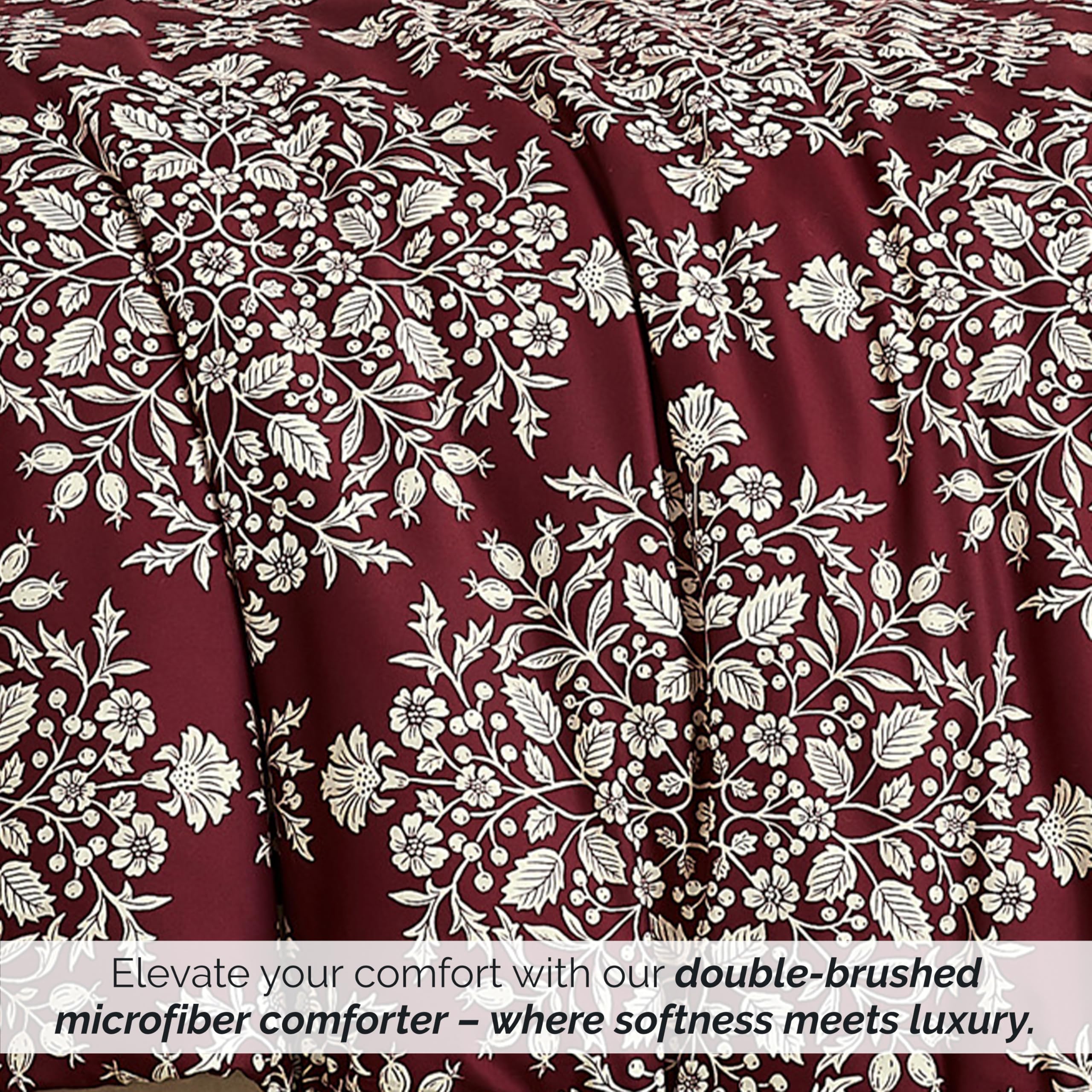 Reversible Christmas Comforter Set - Queen/Full Holiday Bedding for Festive Decor