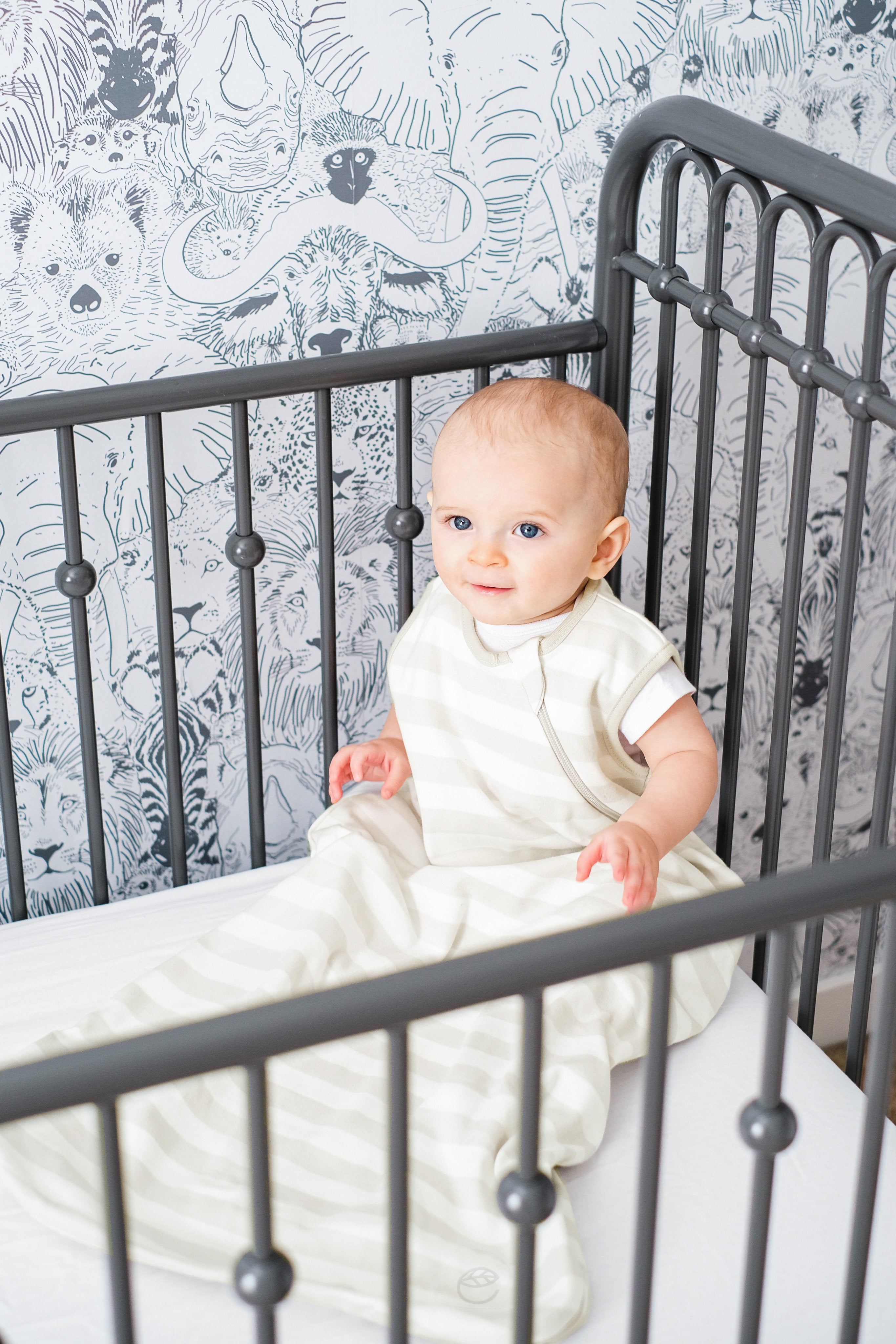 Ecolino Organic Cotton Baby Sleep Sack - Soft & Breathable Sleeping Bag for Infants & Toddlers, Gray - Perfect for Nursery, Daycare & Travel
