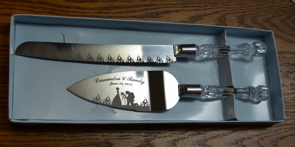 Personalized Firefighter Cake Knife Set - Custom Engraved with Name & Date - Perfect for Fireman Retirement, Promotion & Birthday Celebrations