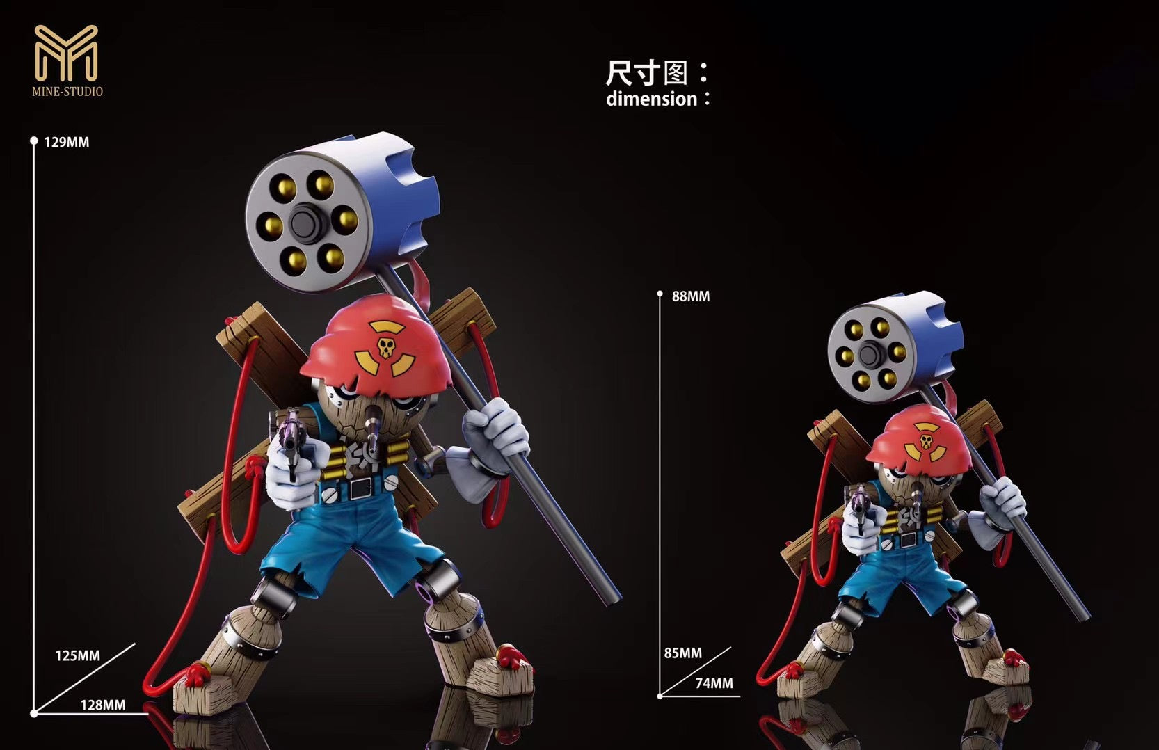 MINE Studio Pinochimon Wooden Puppet Monster Toy - Perfect for Collectors, Anime Fans, and Kids' Playtime