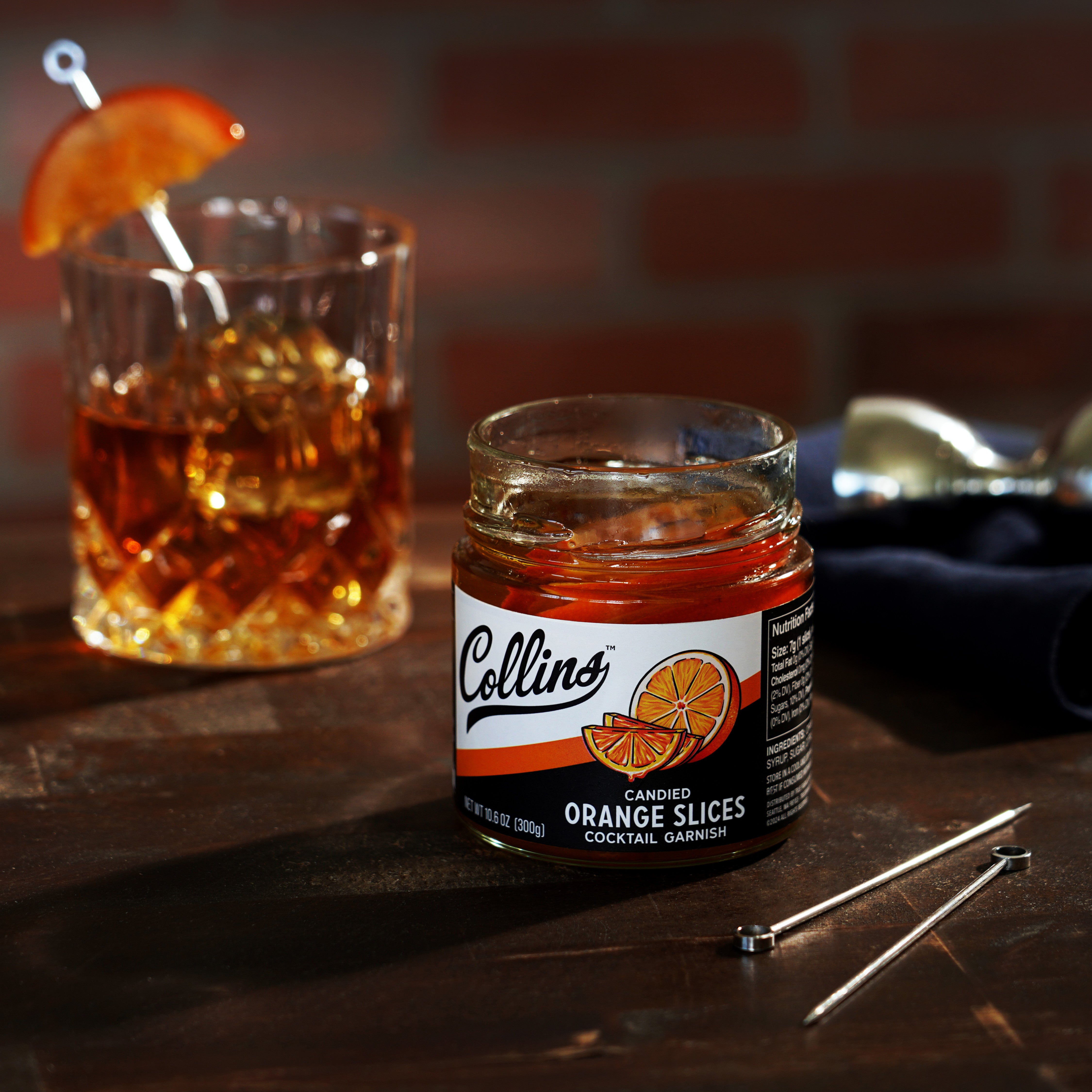 Delicious Candied Orange Slices in Sweet Syrup - 10.6 oz Jar | Gourmet Dessert Topping, Cocktail Garnish & Baking Ingredient
