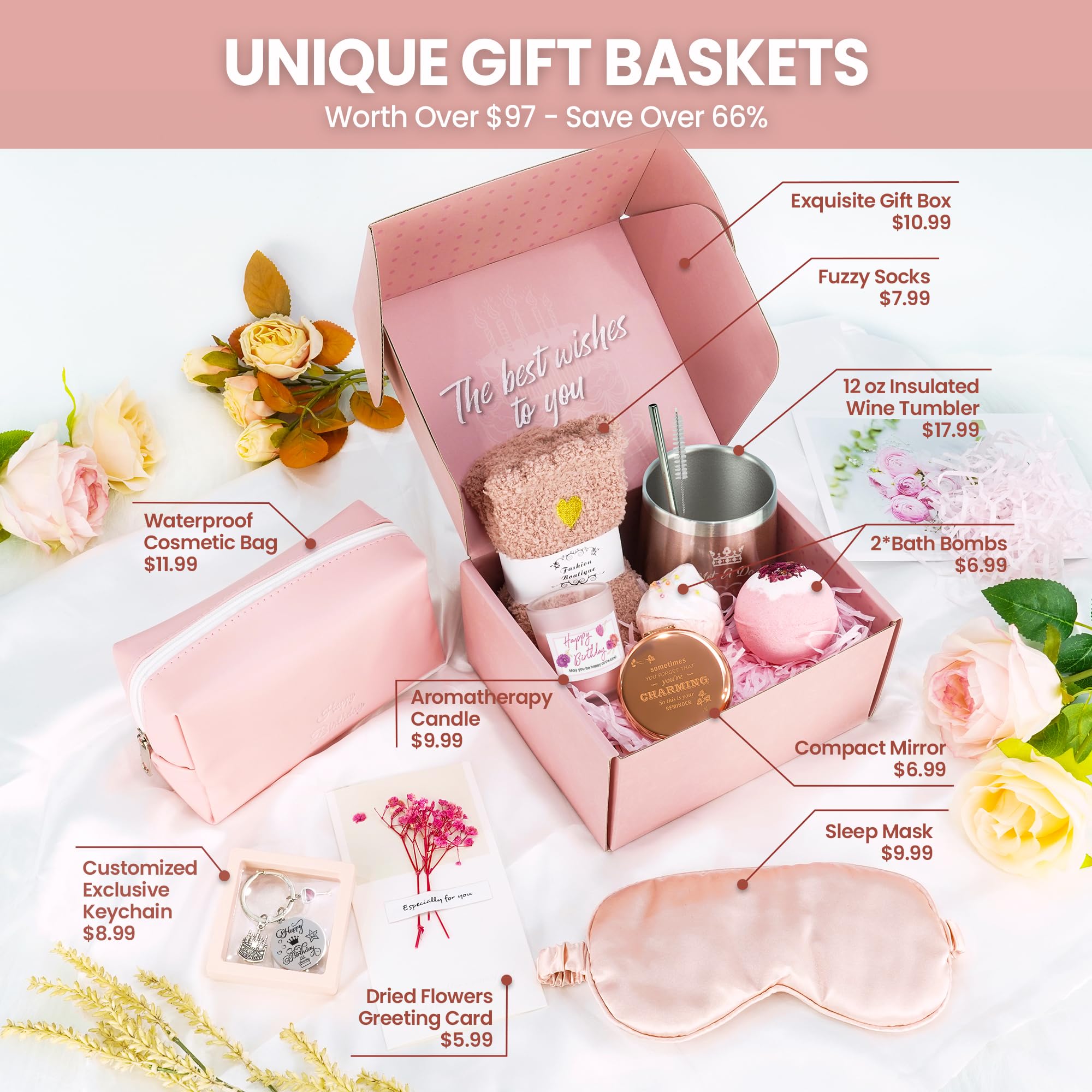 **Best Birthday Gifts for Women - Unique Gift Basket with Coffee Mug Set for Mom, Wife, Sister, Best Friend & Coworker - Perfect for Birthdays, Anniversaries & Special Occasions**