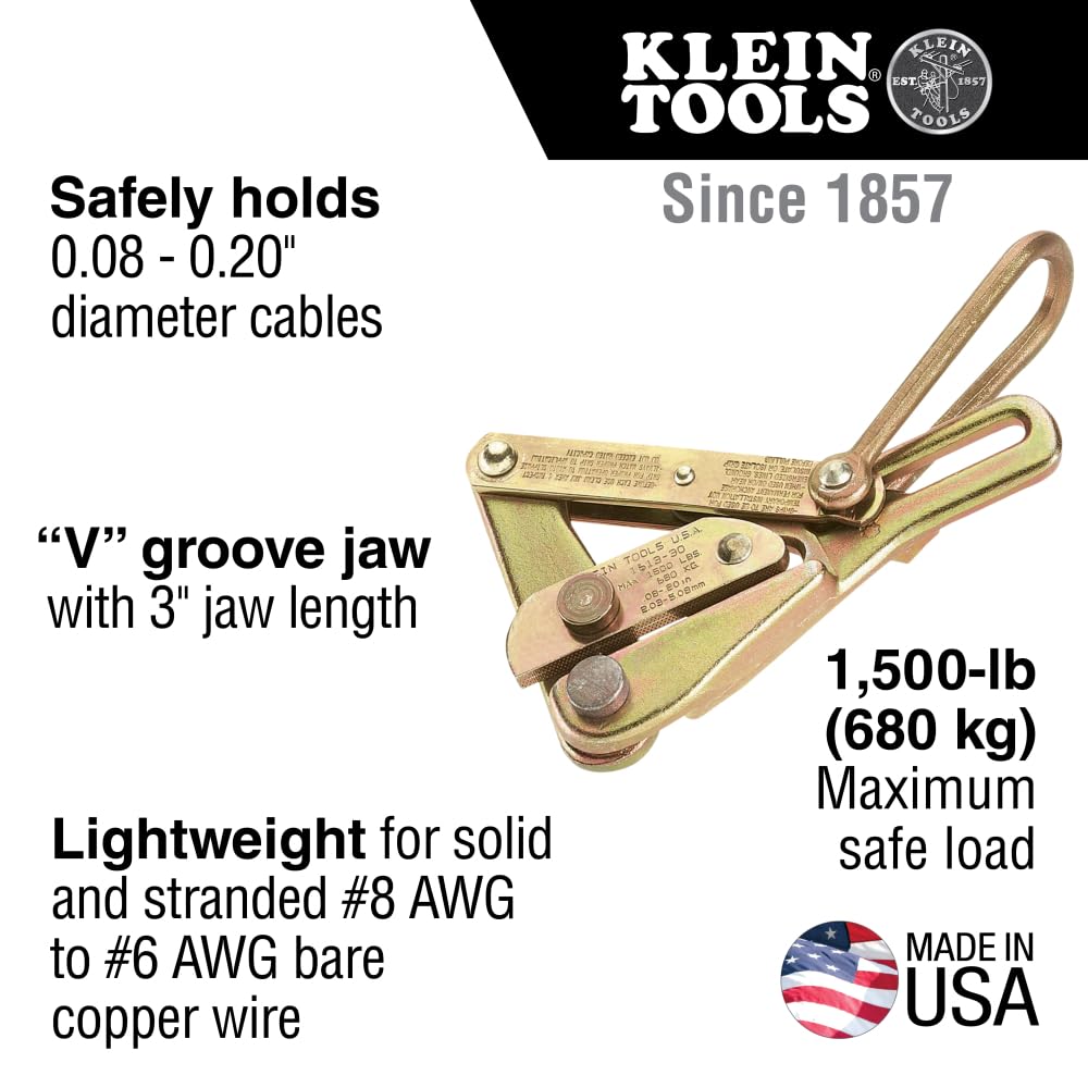 Klein Tools 1613-30 Chicago Grip for Bare Wire - USA Made for Electrical Work