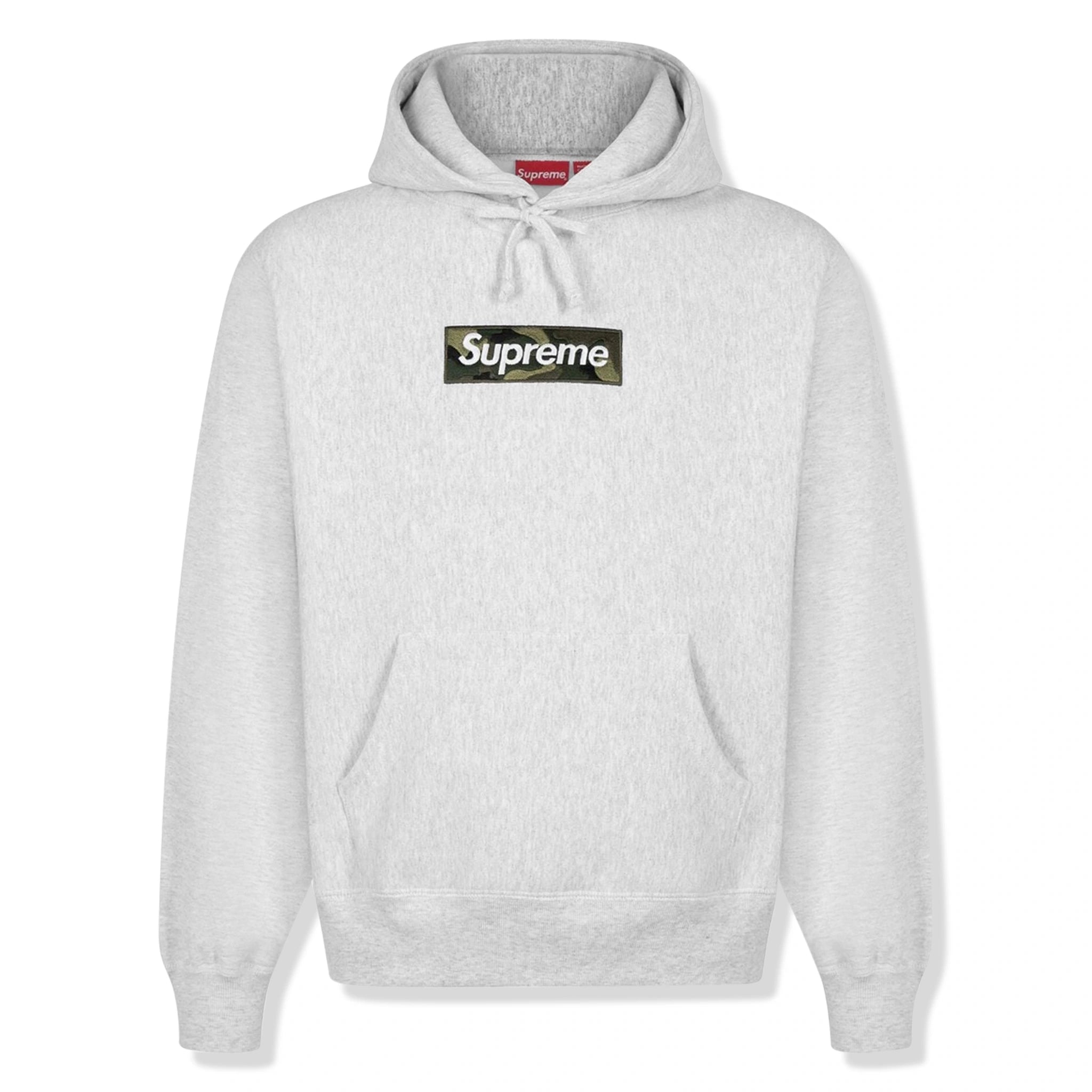 Supreme Box Logo Hoodie Ash Grey - FW23 Collection | Men's Streetwear Fashion for Urban Style & Casual Wear