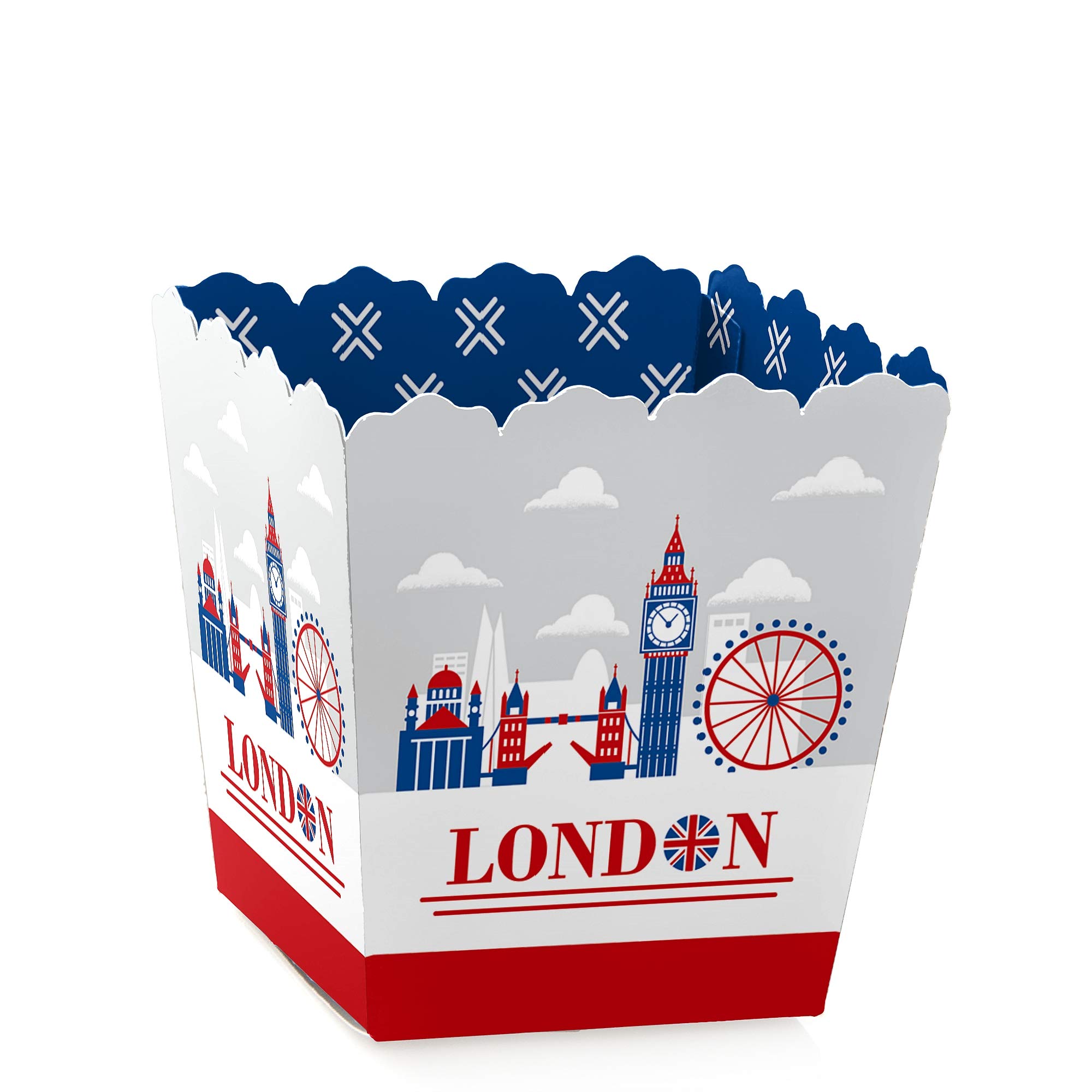 Big Dot of Happiness Cheerio, London - British-Themed Party Favor Boxes (Set of 12) - Perfect for UK Tea Parties, Bridal Showers & Royal Celebration Treats
