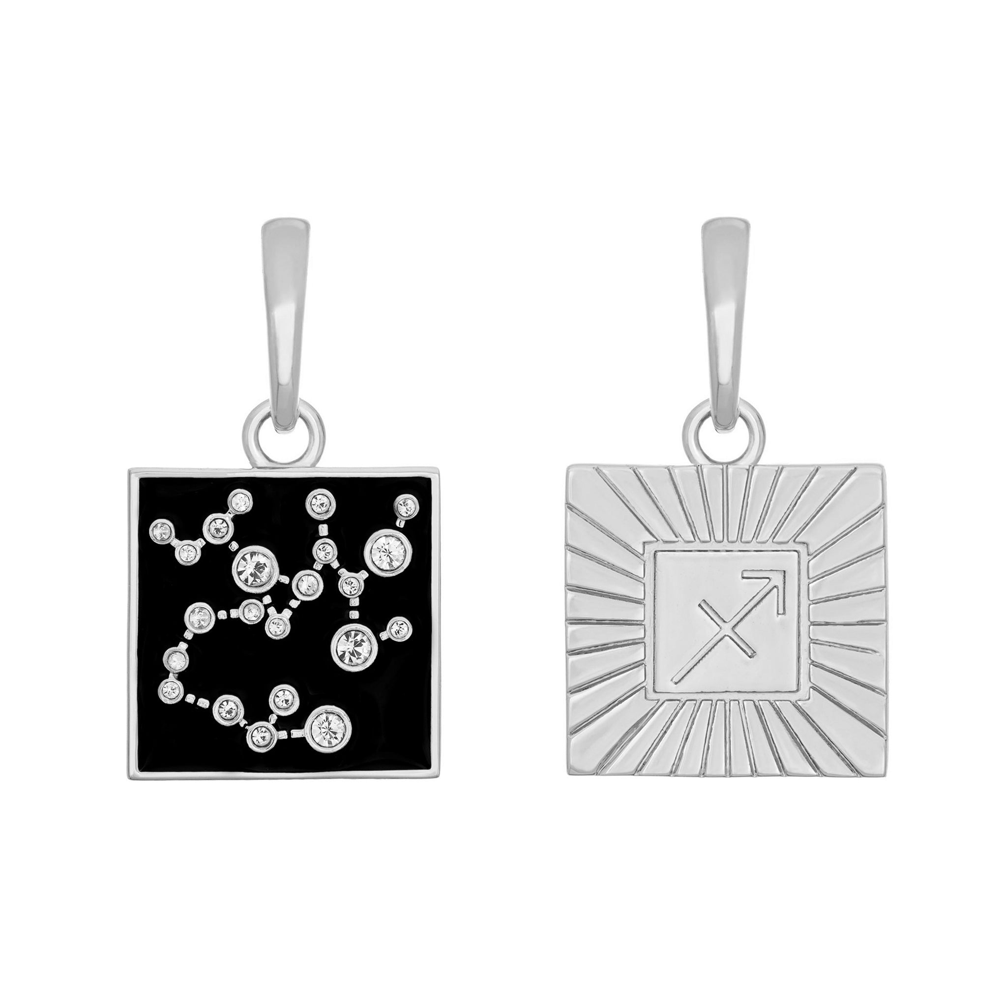 Sagittarius Zodiac Charm Pendant Necklace - Sterling Silver Archer Star Sign Jewelry Gift for Women - Perfect for Birthday, Christmas & Everyday Wear