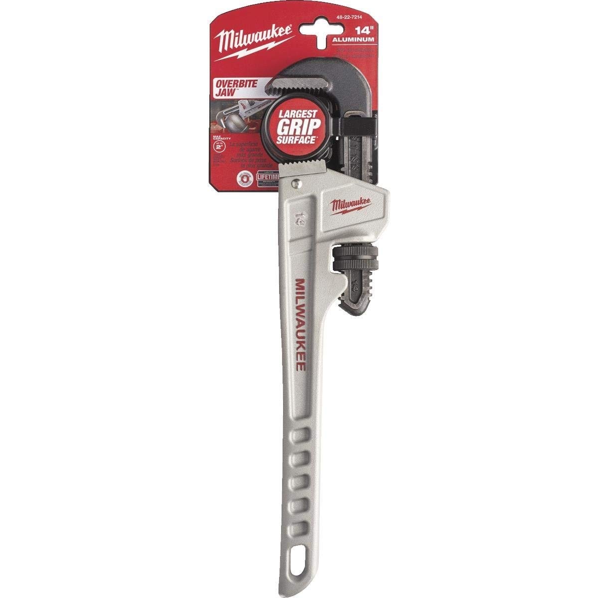 Milwaukee 48-22-7214 Heavy Duty Pipe Wrench - 14-Inch Adjustable Steel Plumber's Tool for Plumbing Repairs & DIY Projects - Perfect for Home Improvement, Pipe Fitting & Construction Work