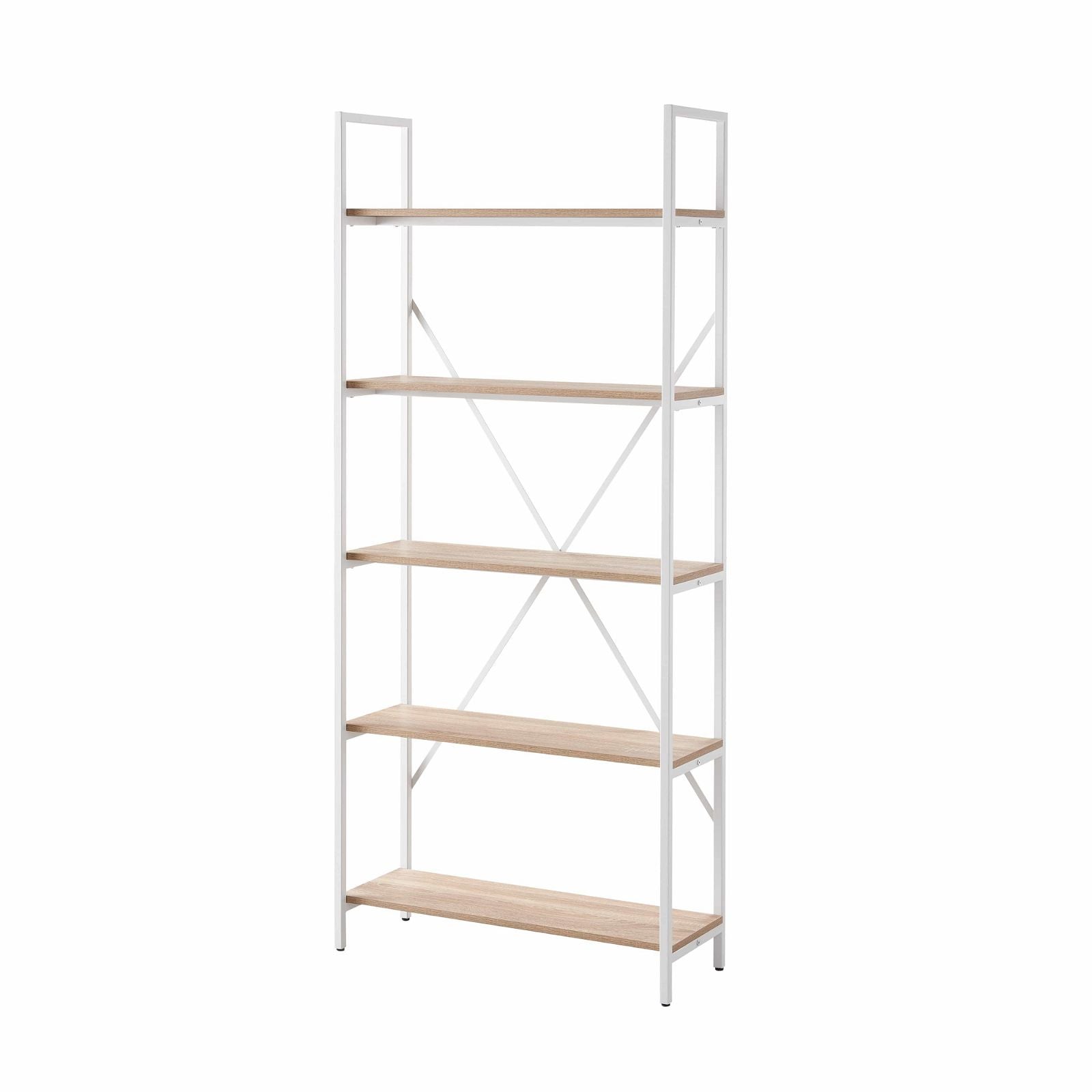 Workzone™ ASPECT 1800 Oak Bookcase - Modern Wood Bookshelf for Living Room, Office & Home Library Storage