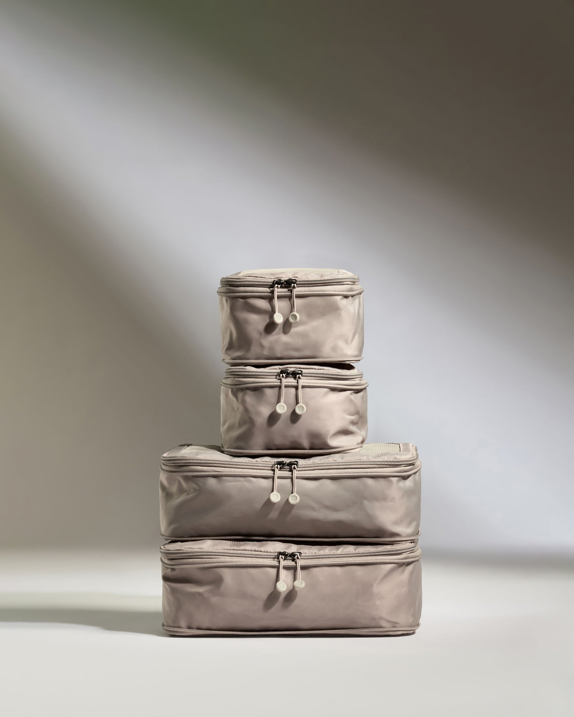 4-Piece Taupe Packing Cubes Set - Travel Organizer for Suitcases, Backpacks & Carry-On Luggage