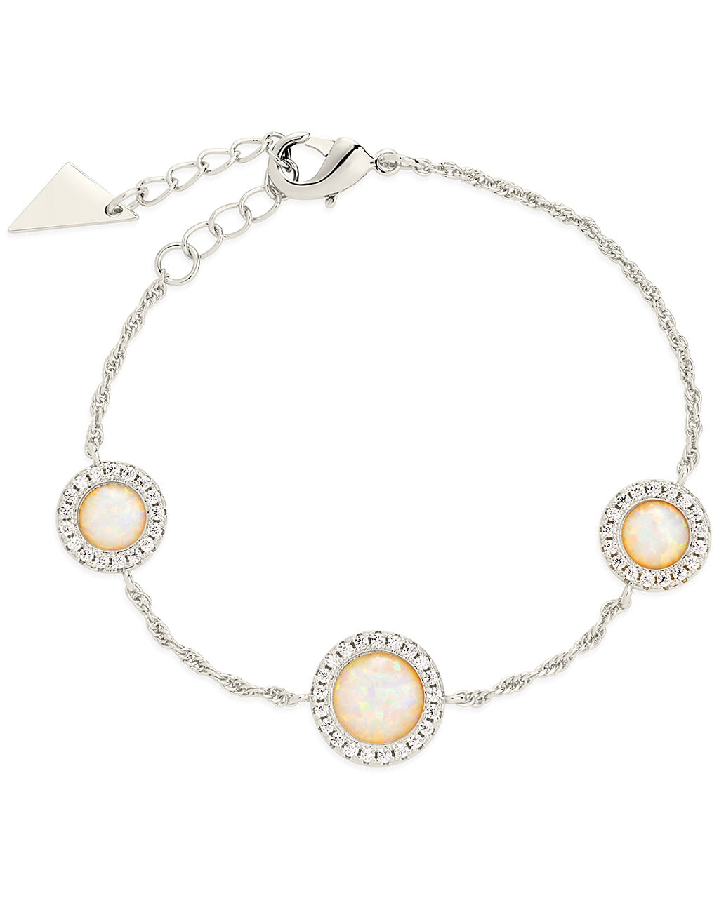 Oasis Opal & CZ Station Bracelet - Elegant Cubic Zirconia & Genuine Opal Jewelry for Women | Perfect for Weddings, Parties & Special Occasions