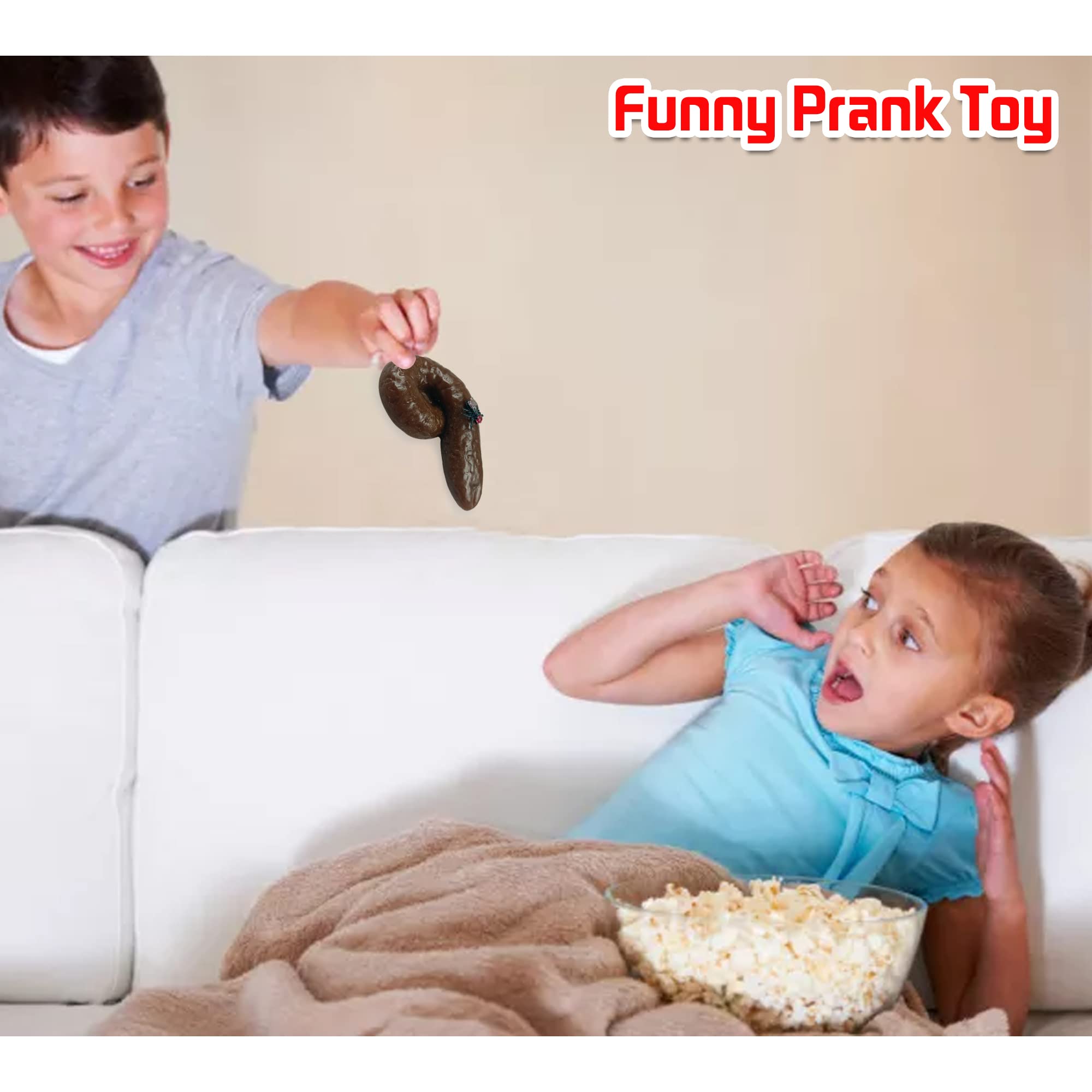 Funny Fake Dog Poo Prank Toys - Realistic Different Shape Turd Joke Props for Halloween & April Fools' Day - Perfect for Party Gags, Office Pranks, and Trick Scares