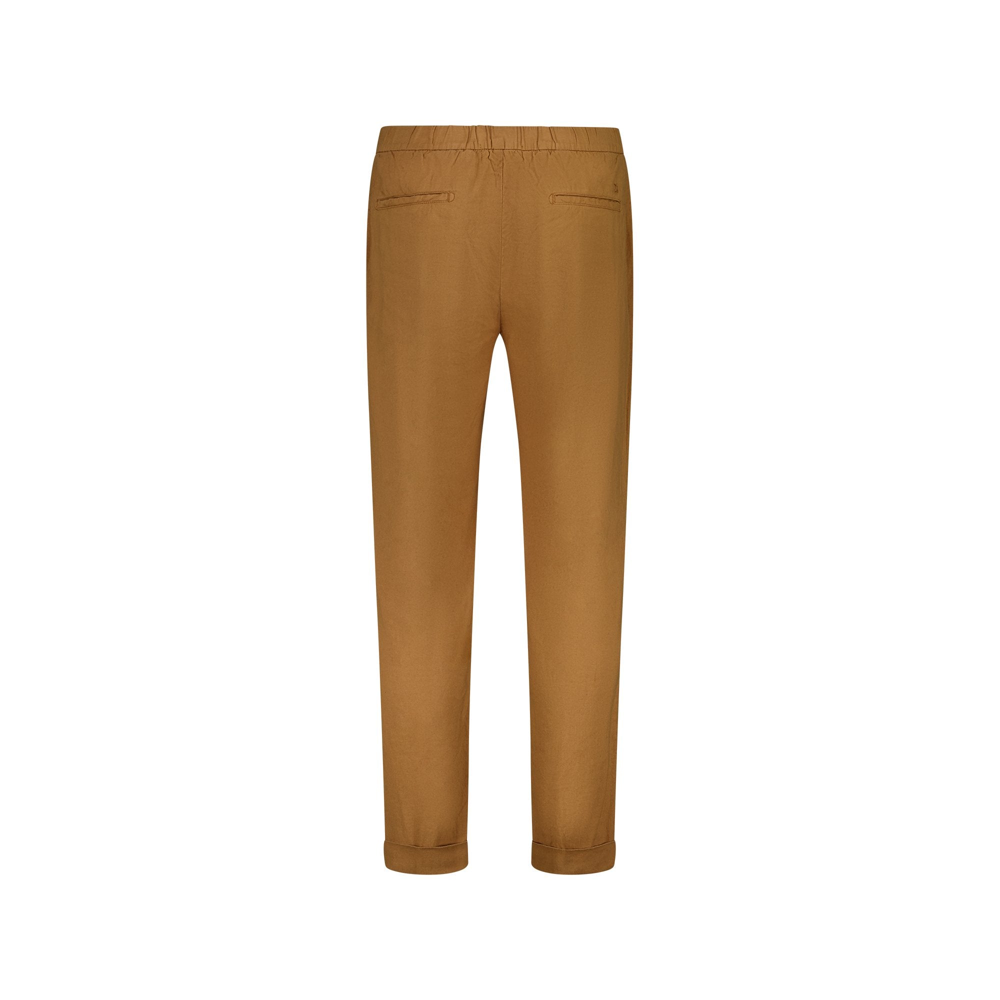Ferrante Linen Cotton Blend Women's Pants in Biscuit Color - Comfortable Casual Trousers for Work, Travel & Everyday Wear